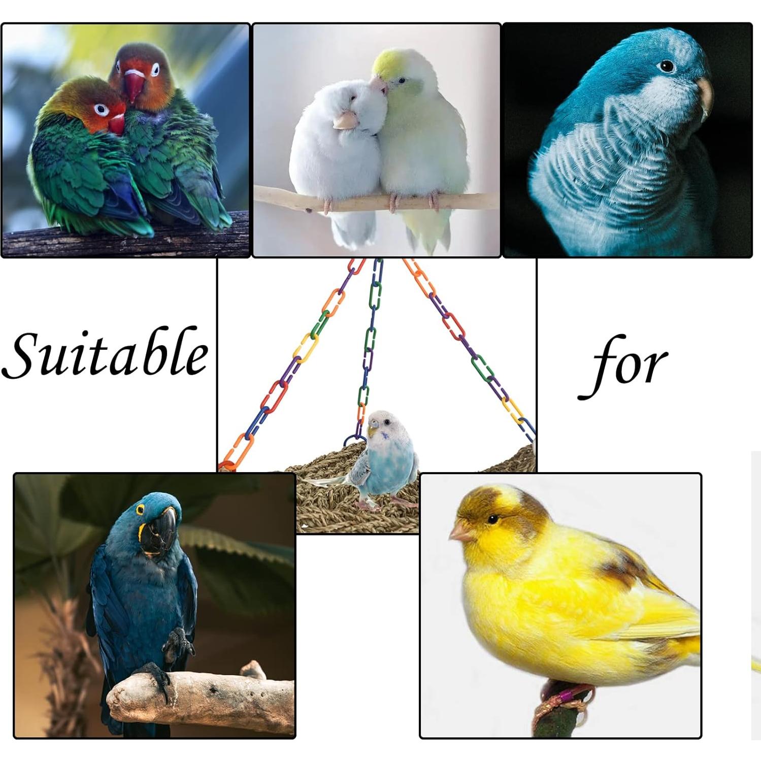 Hamaca de Hierba Marina MUYG para Aves - 42x32 cm, 2 Pcs