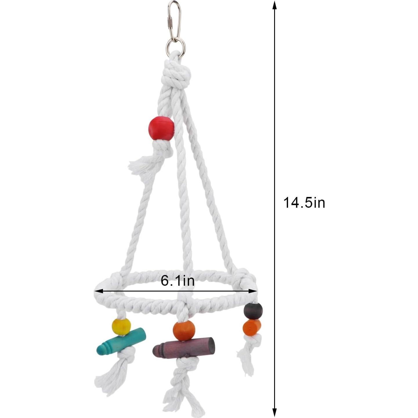 Columpio para Aves Hypeety - Juguete de Cuerda de Algodón
