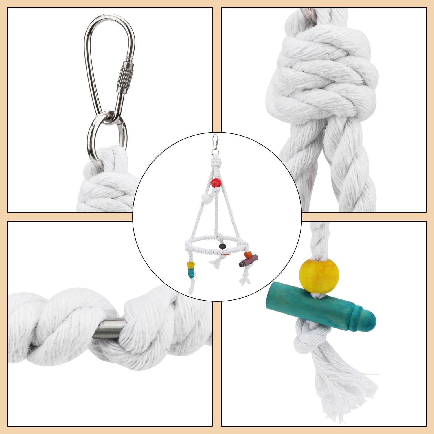 Columpio para Aves Hypeety - Juguete de Cuerda de Algodón