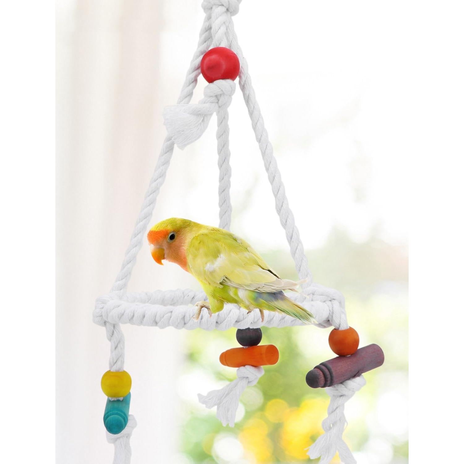 Columpio para Aves Hypeety - Juguete de Cuerda de Algodón