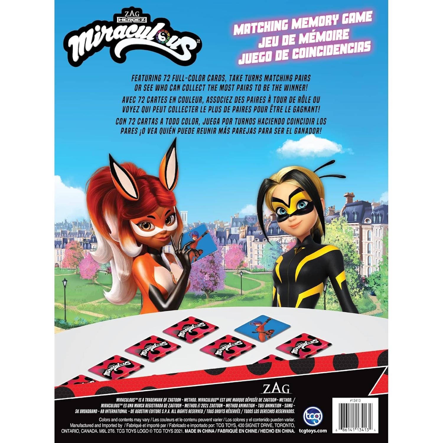 Juego de Cartas de Memoria TCG Toys Ladybug - 72 Piezas