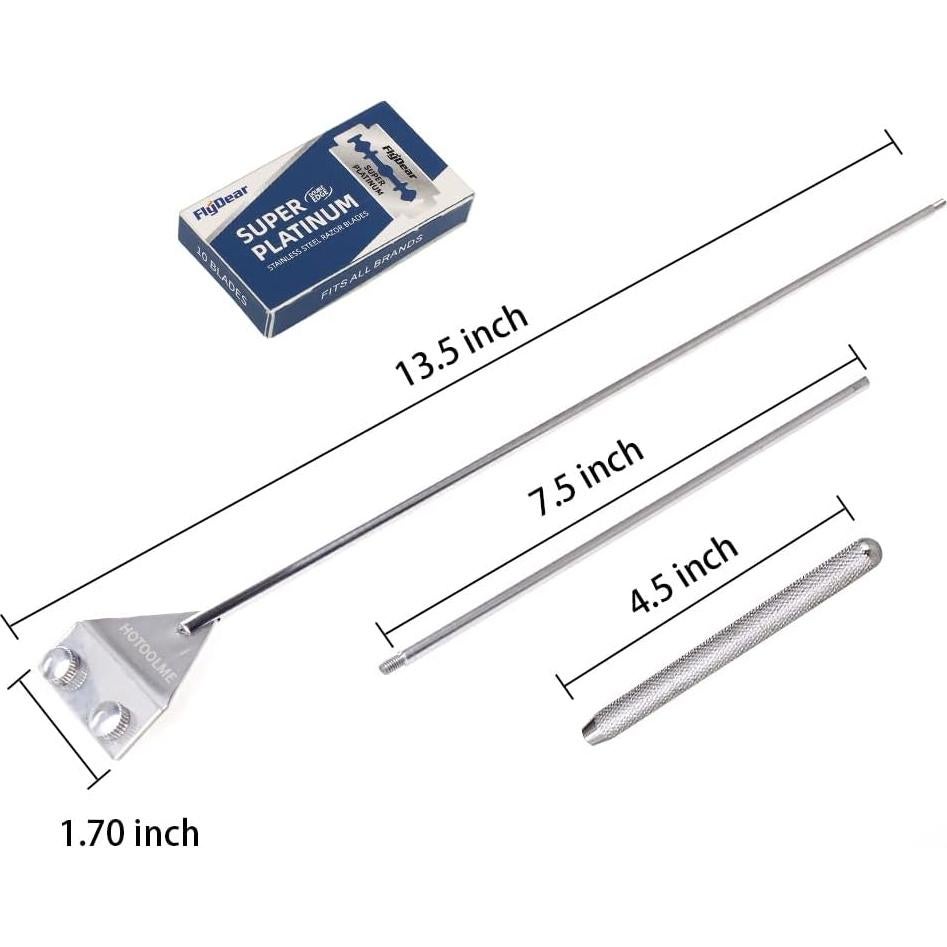 Raspador de Acuario HOTOOLME 65 cm Acero Inoxidable 10 Cuchillas