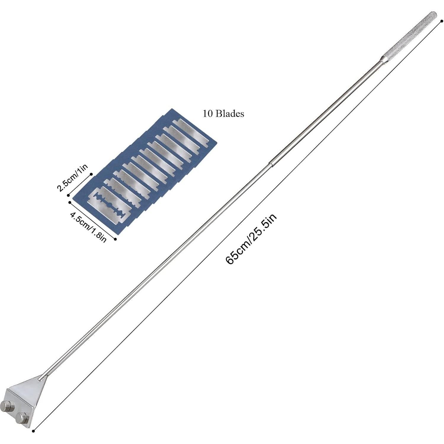Raspador de Acuario HOTOOLME 65 cm Acero Inoxidable 10 Cuchillas