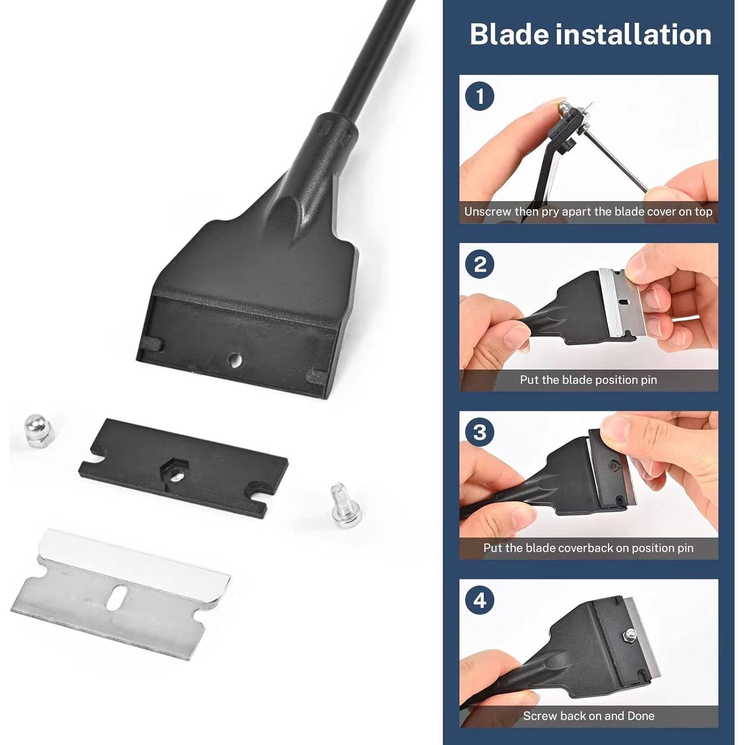 Raspador de Acuario Olaismln 53 cm con 5 Cuchillas Inox