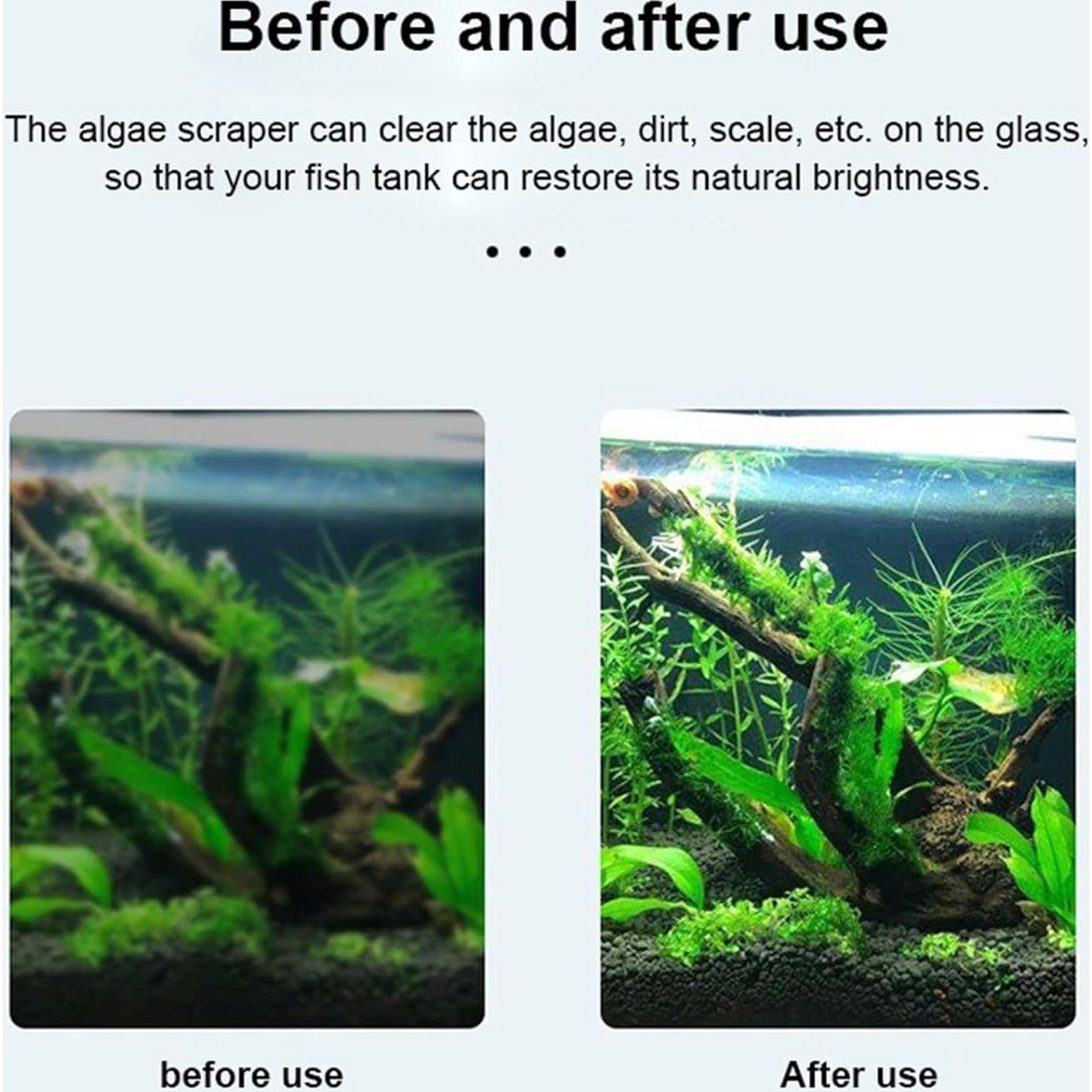 Rascador de Algas para Acuario Vimvins con 10 Cuchillas Reemplazables