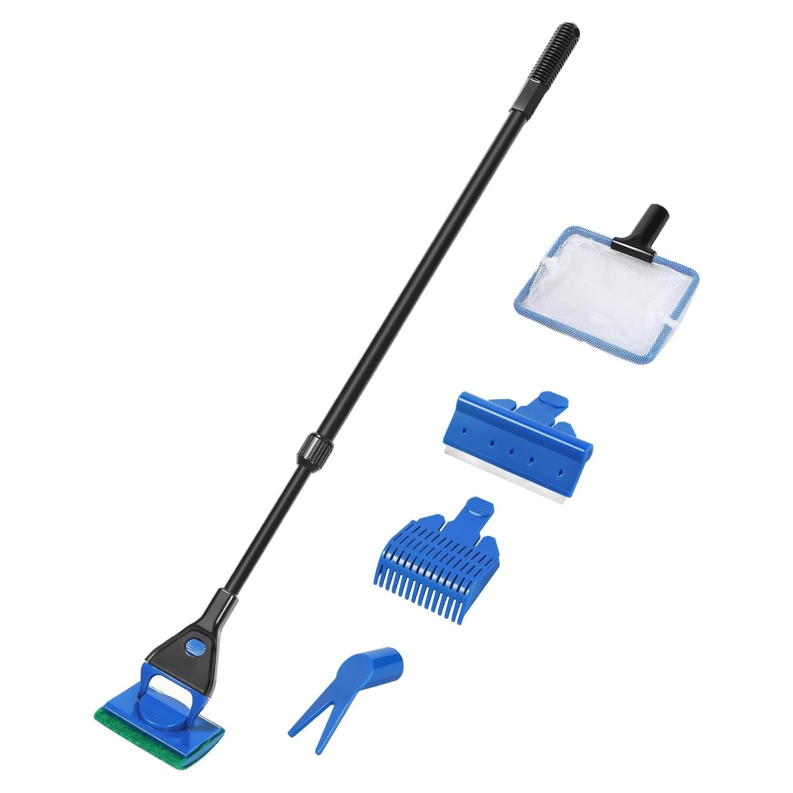 Kit de Limpieza de Acuarios AQUANEAT 5 en 1 con Mango Ajustable