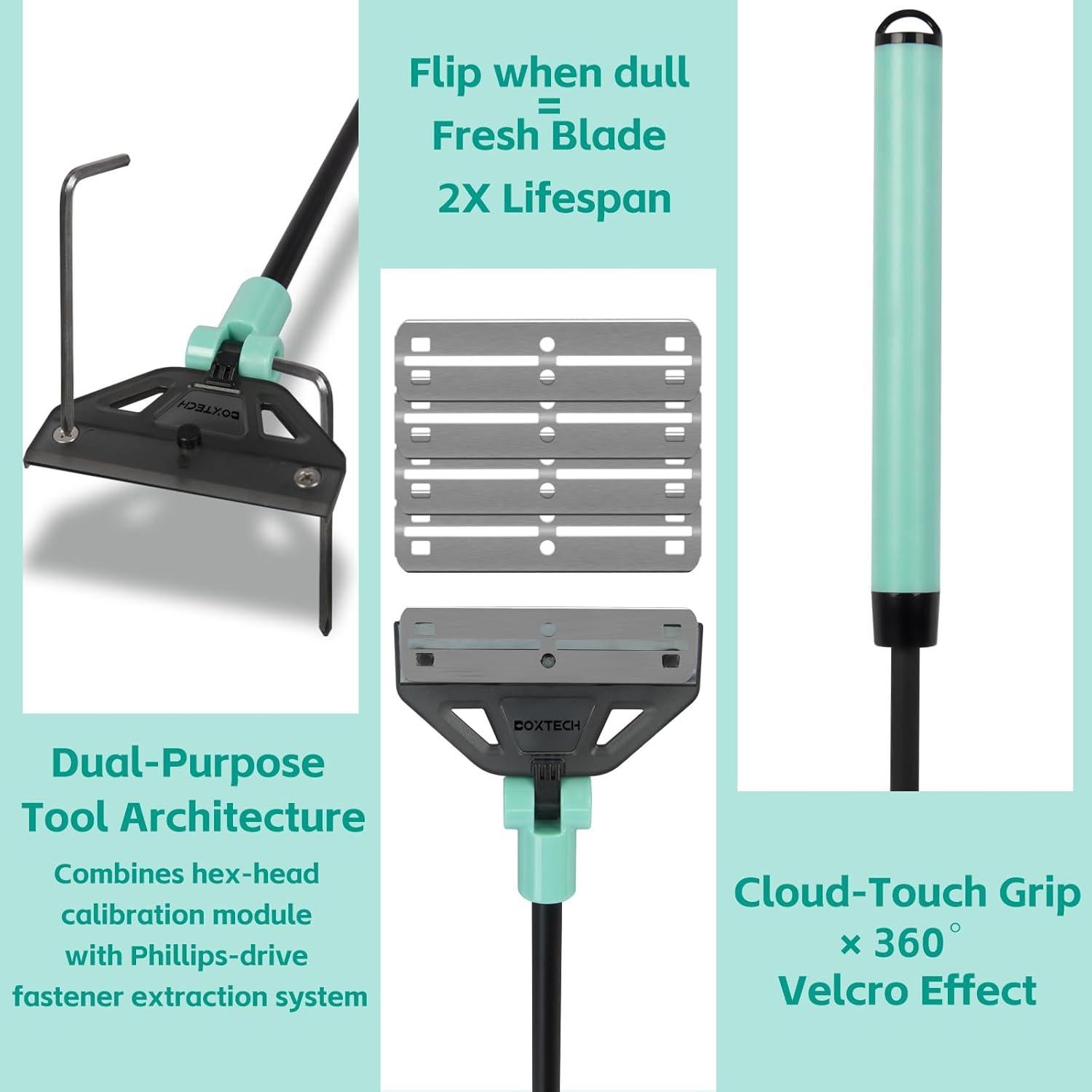 Raspador de Algas UPETTOOLS para Acuarios 50 cm con 5 Cuchillas