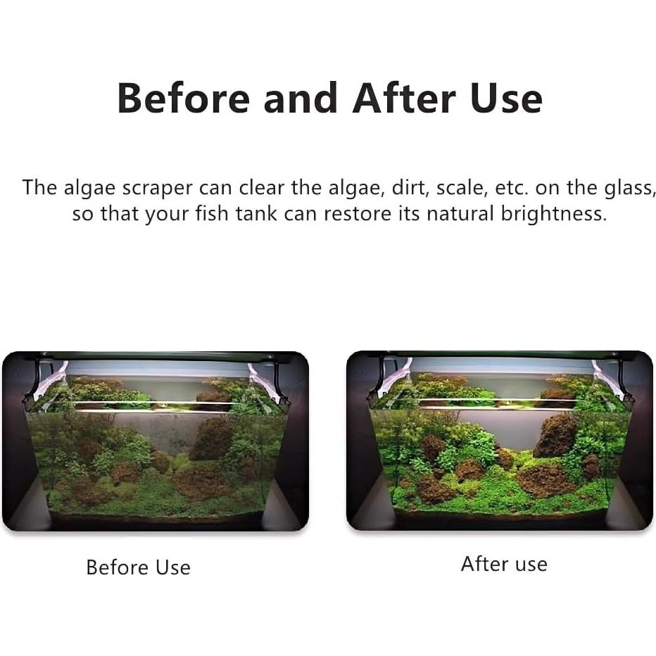 Rascador de Algas Lominie para Acuarios de Vidrio 65cm