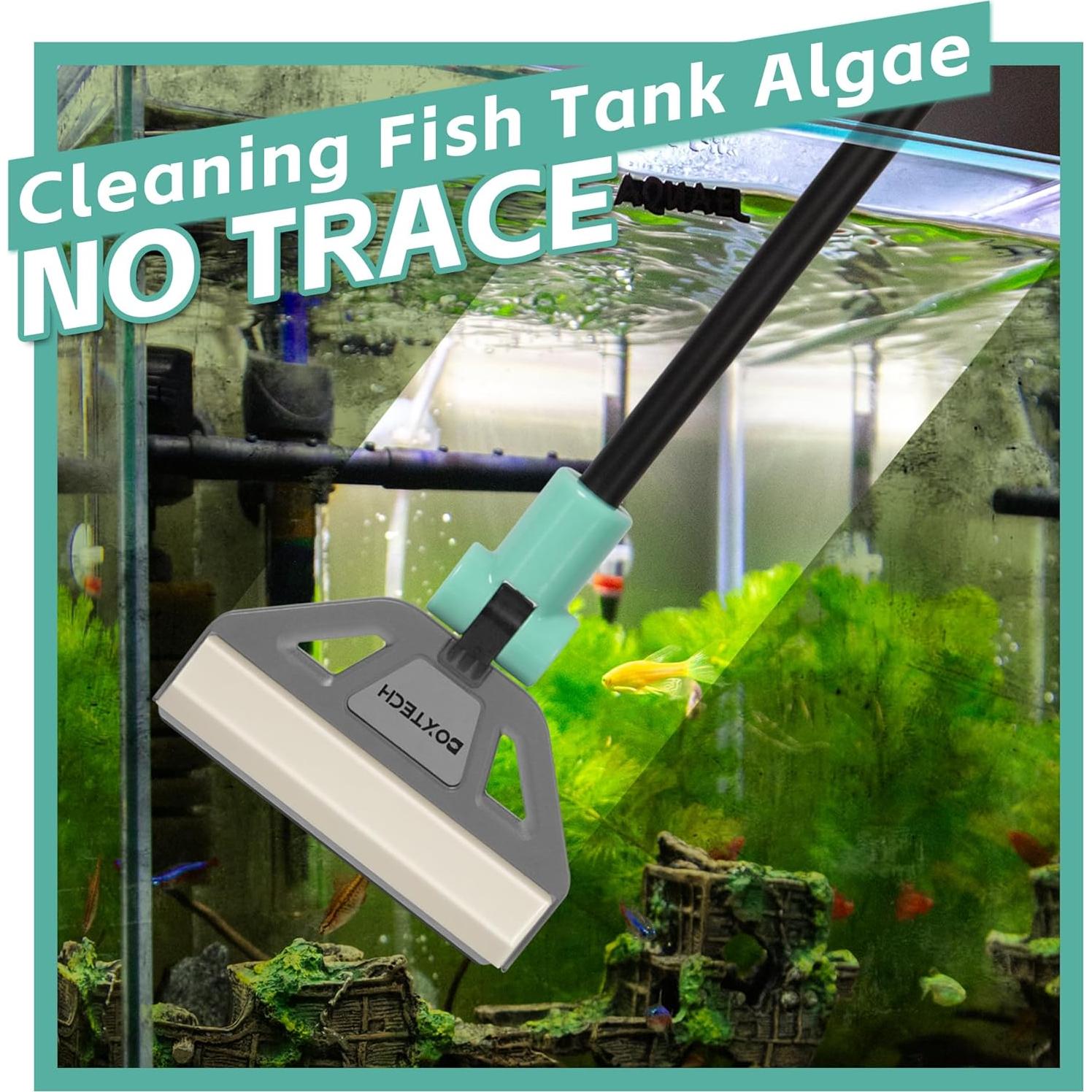 Raspador de Algas UPETTOOLS 2 en 1 para Acuarios 75-150L