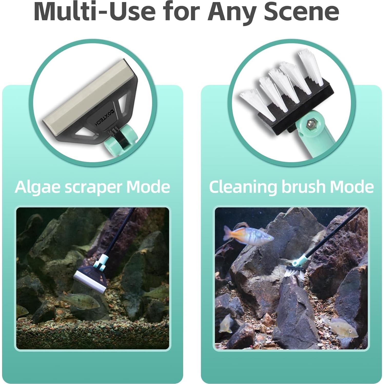 Raspador de Algas UPETTOOLS 2 en 1 para Acuarios 75-150L