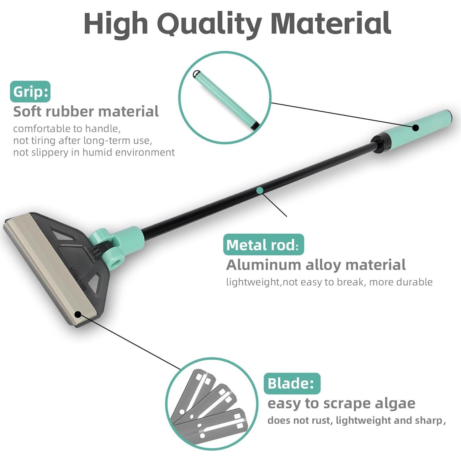 Raspador de Algas UPETTOOLS 2 en 1 para Acuarios 75-150L