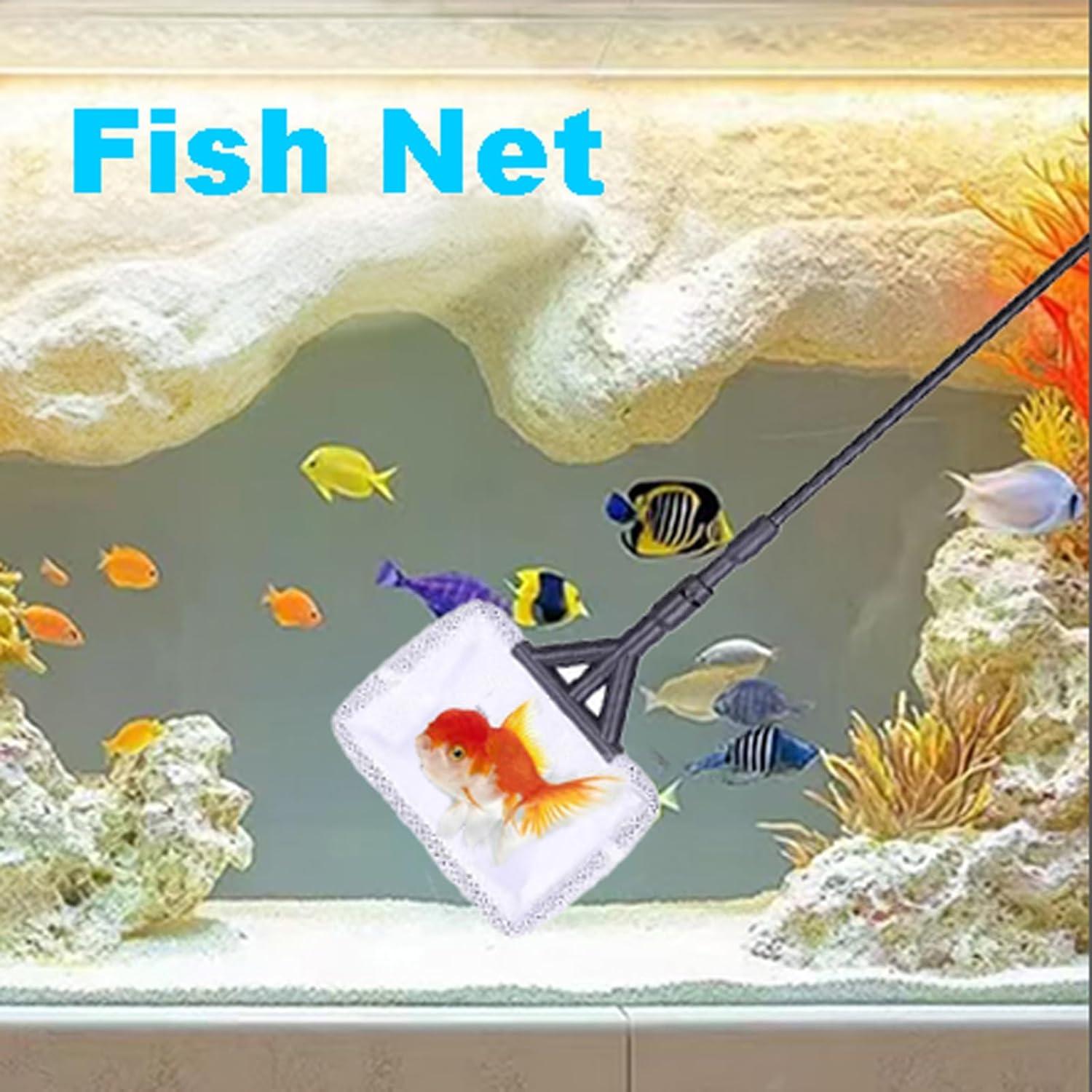 Kit de limpieza de acuarios Carefree Fish 4EN1 fibra carbono