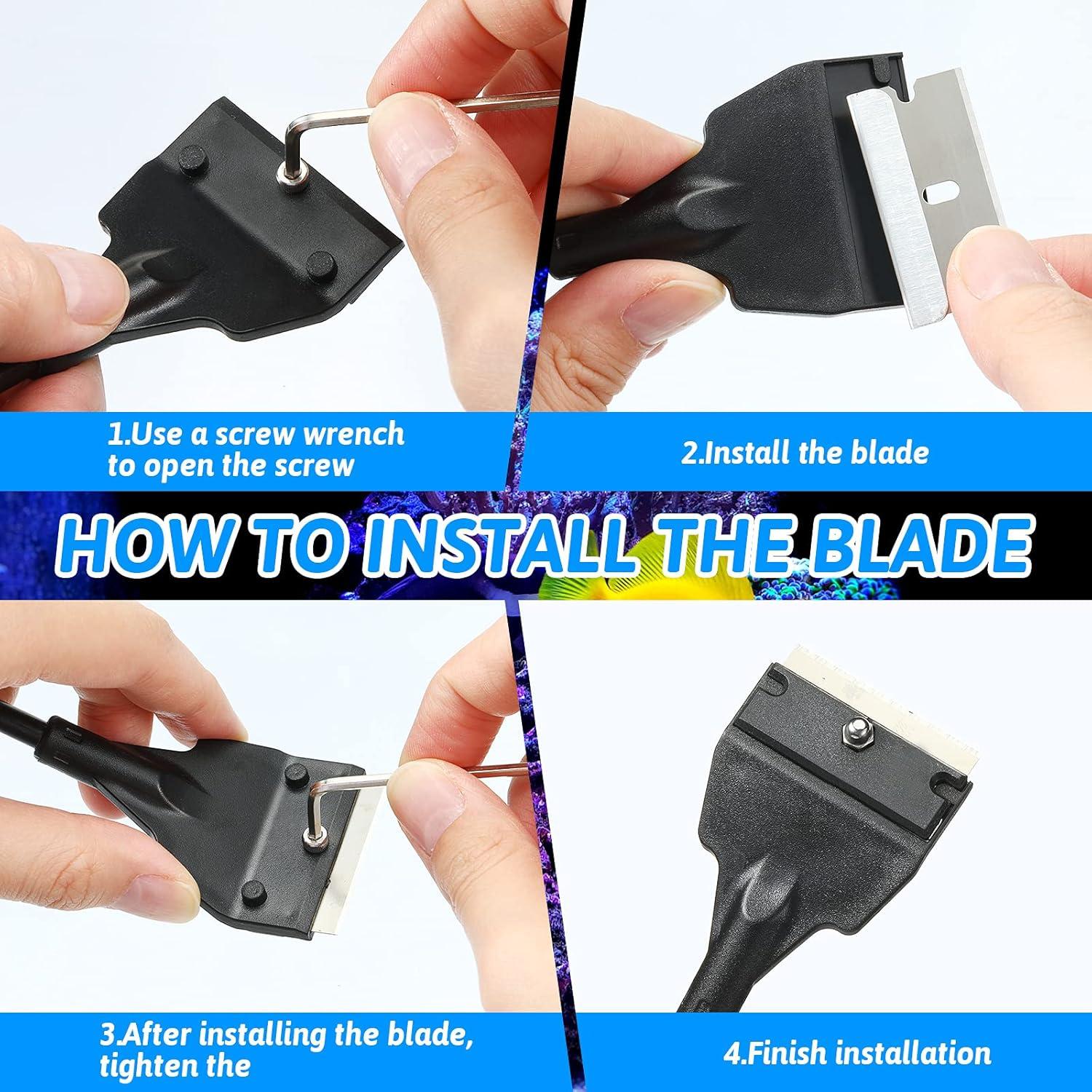 Kit de Limpieza para Acuarios Honoson 55 cm - Raspador y Cuchillas