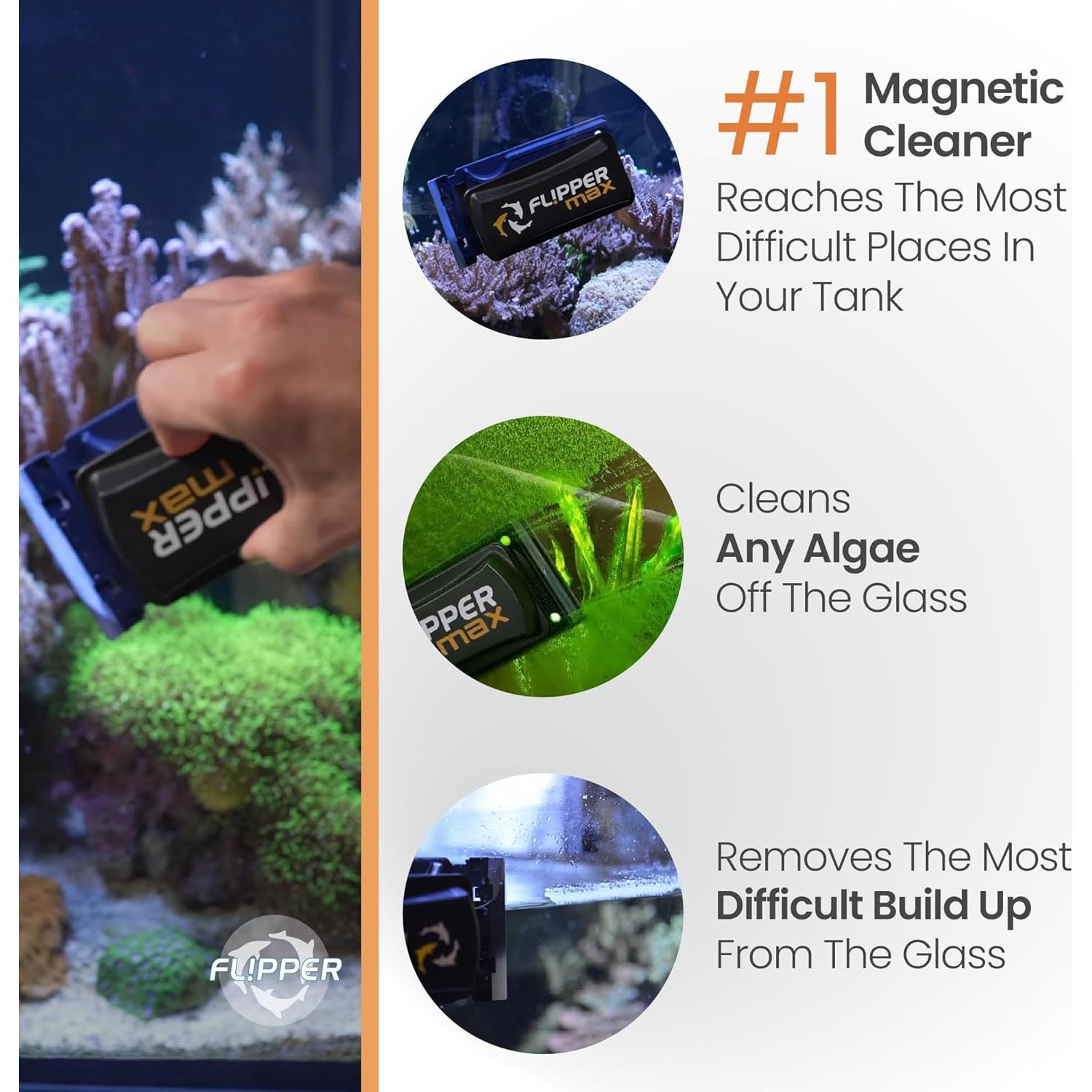Limpiador Magnético de Acuario Flipper Max 17.8x8.9cm