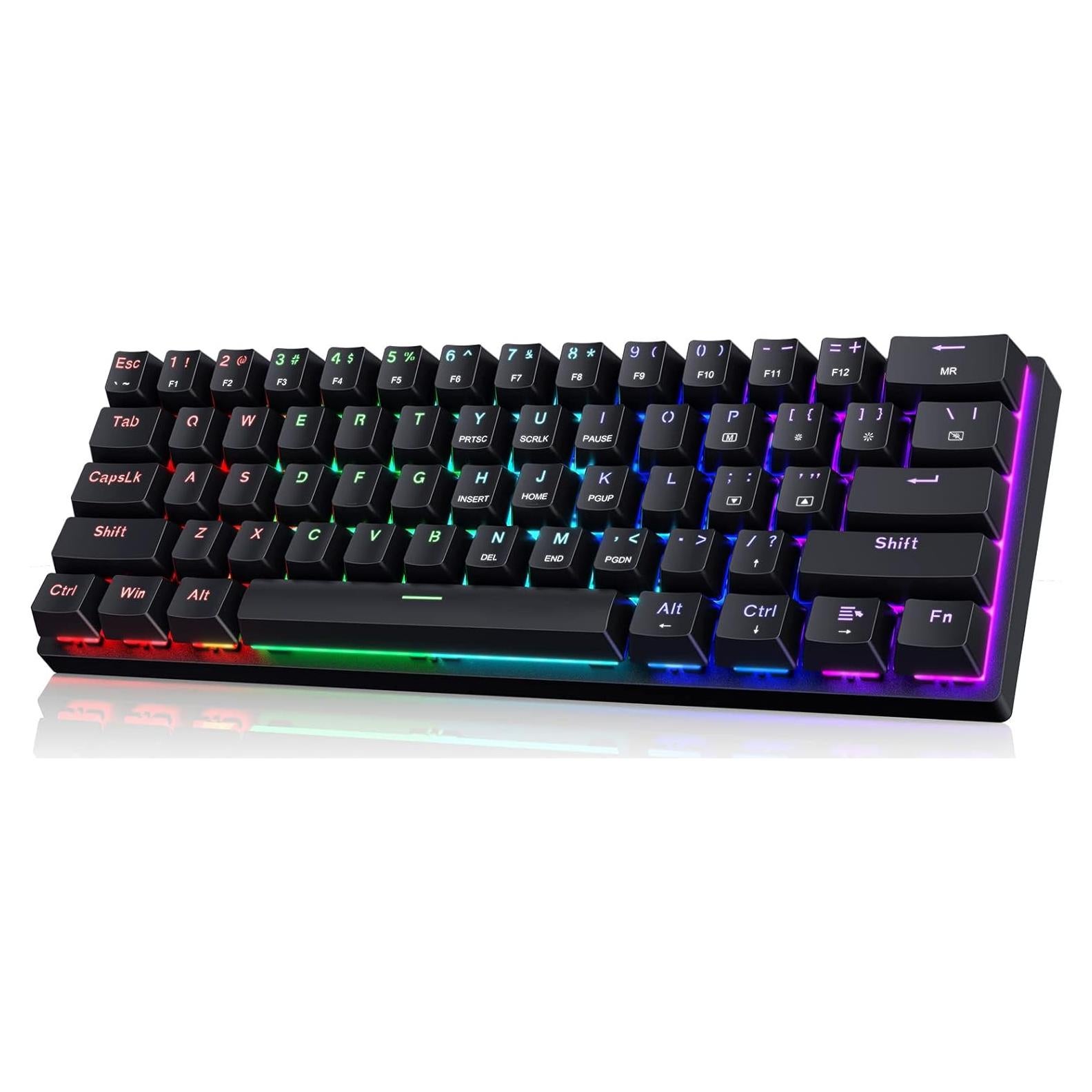 Teclado Mecánico Gaming CACKBIRD 60% Retroiluminado LED Negro