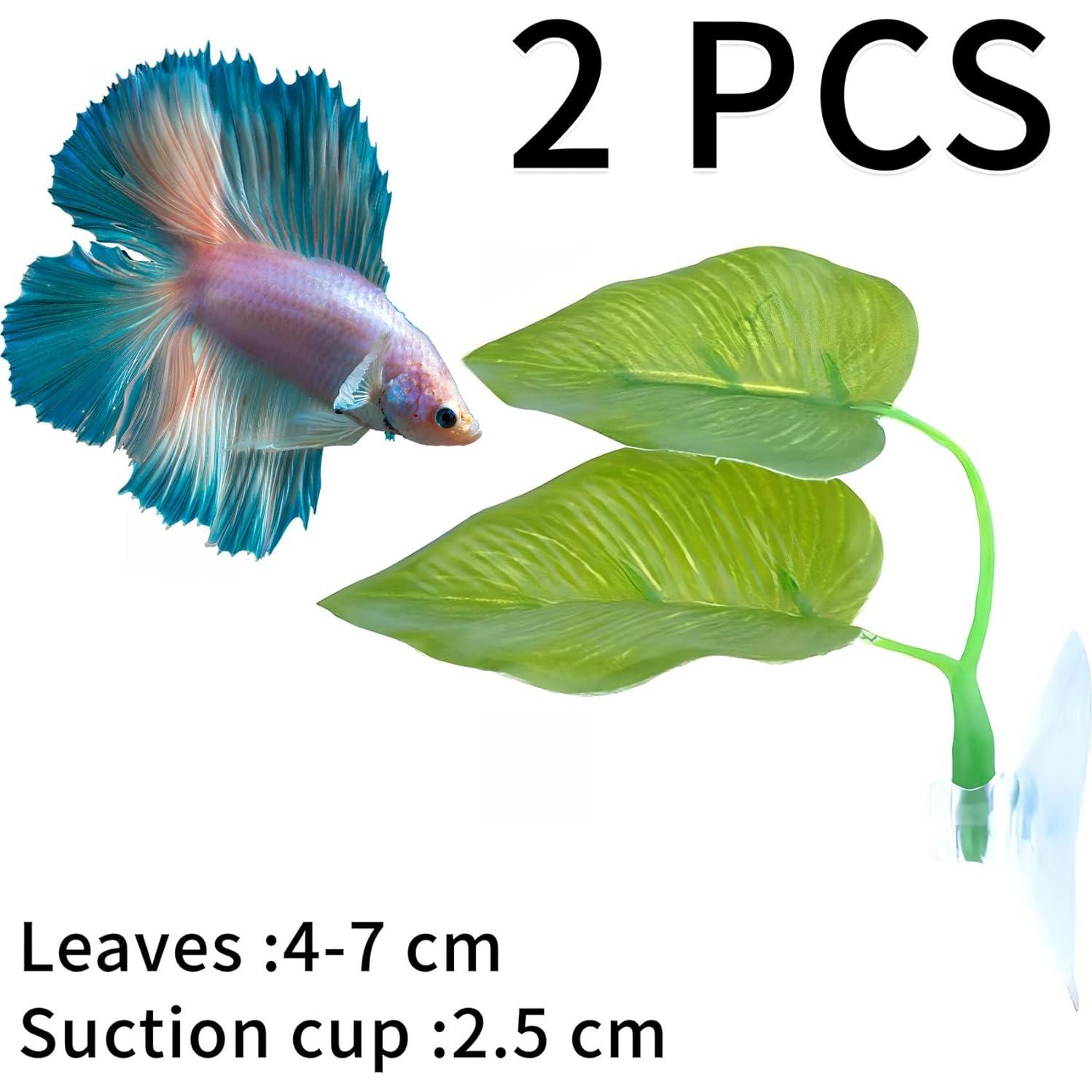 Hamaca de hojas para peces Betta Qi - 2 PCS decoraciones acuarios