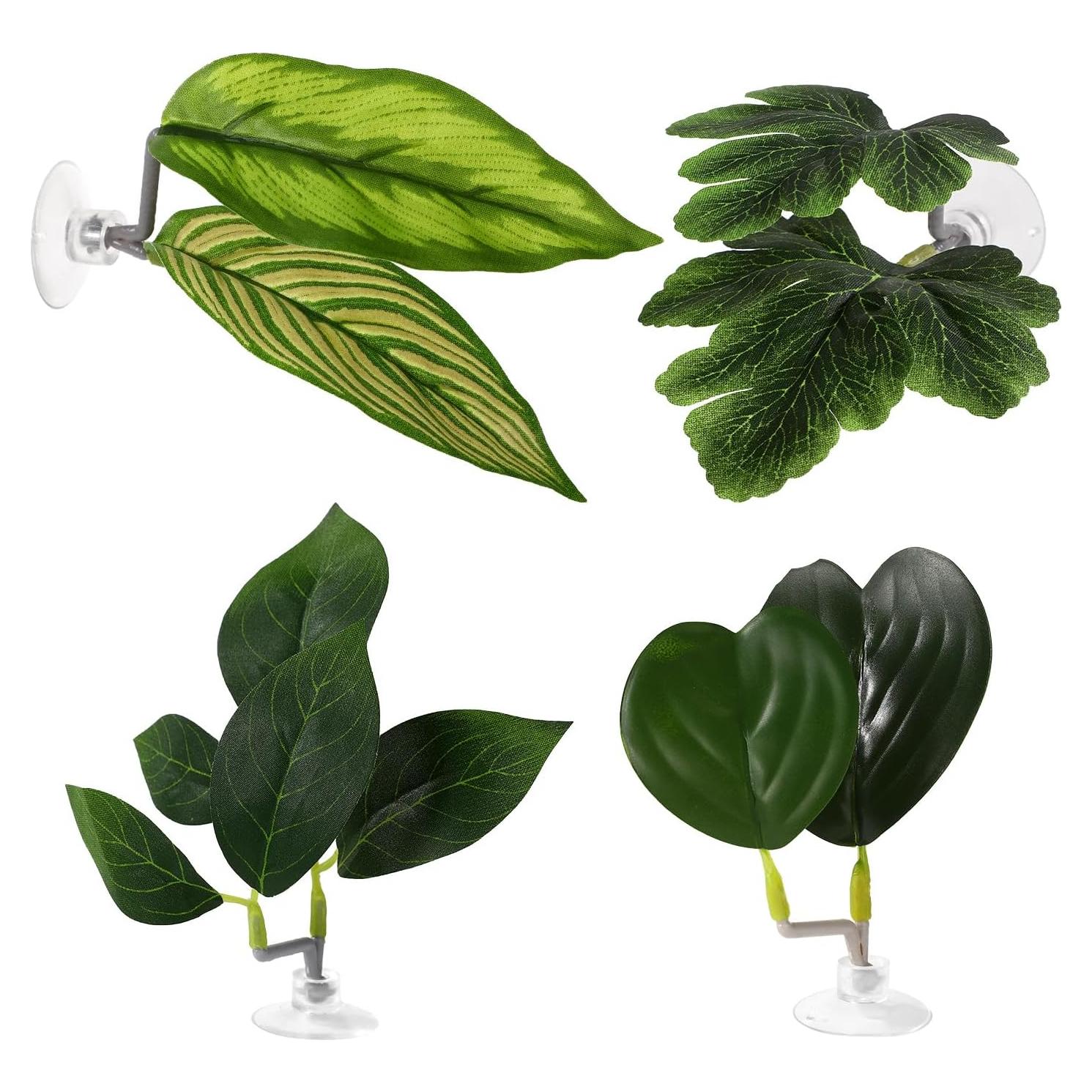 4 Hamacas de Hoja para Betta Lyreh con Ventosas - Verde