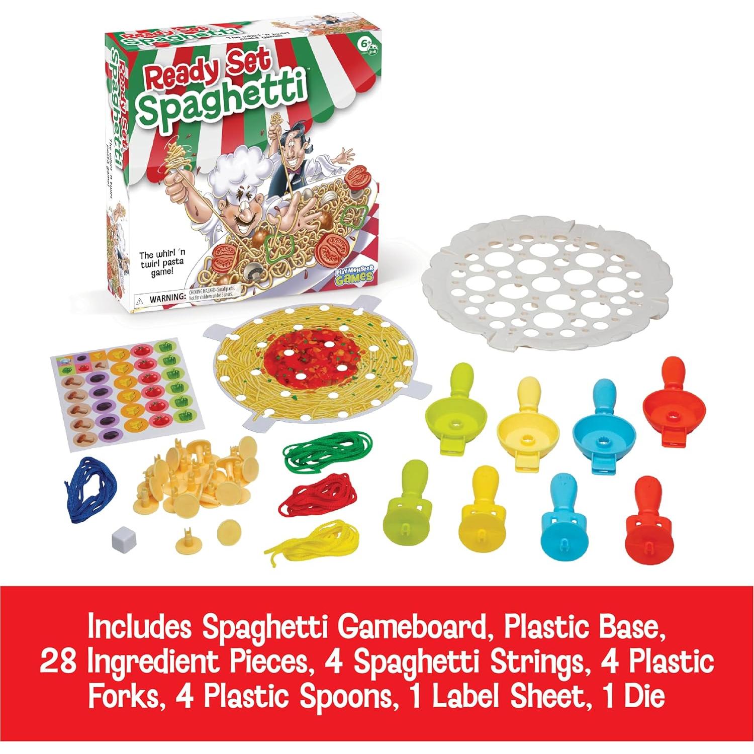 Juego de Mesa Ready Set Spaghetti - Diversión Familiar 2-4 Jugadores