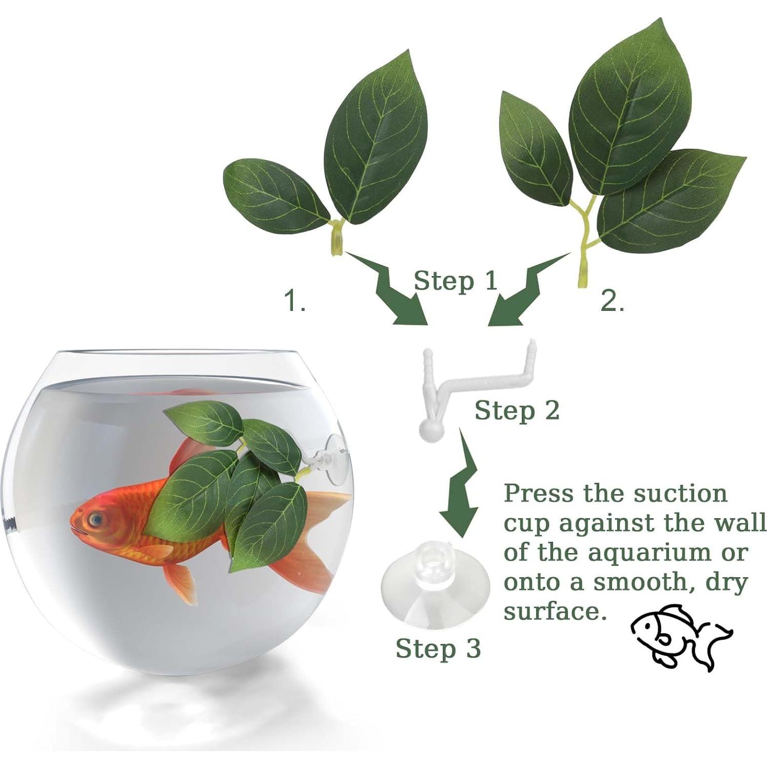 3 Piezas Almohadillas de Hoja para Acuario Betta Hariendny