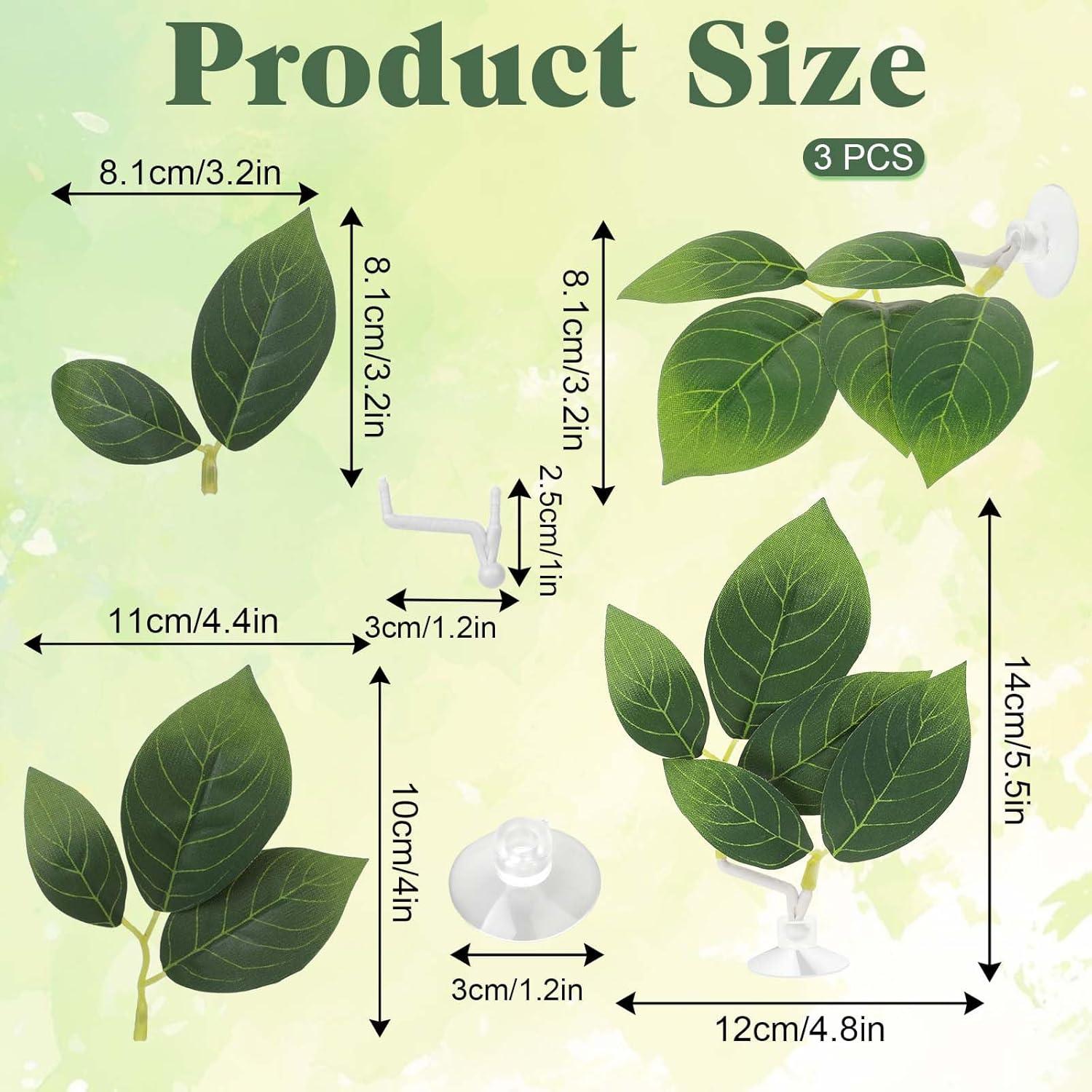 3 Piezas Almohadillas de Hoja para Acuario Betta Hariendny