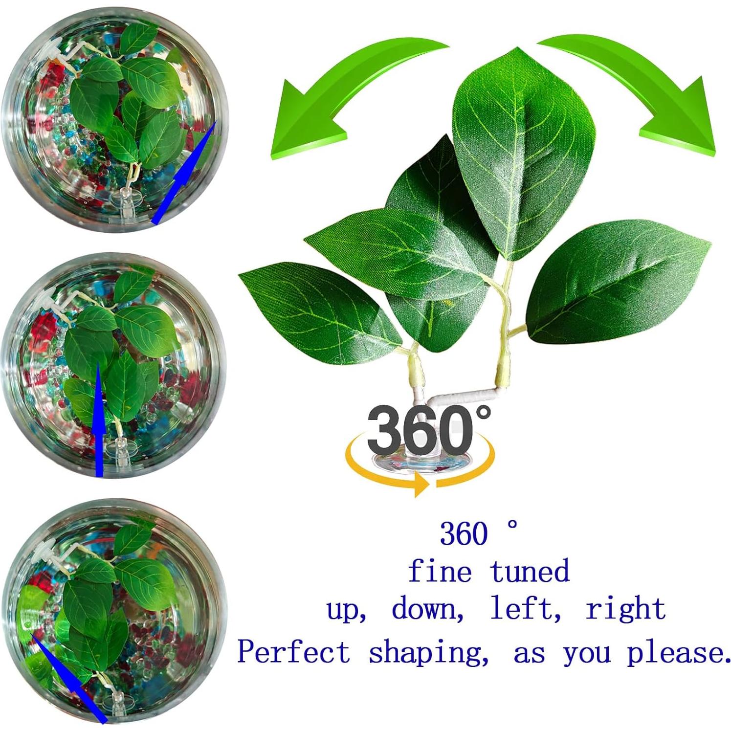 Hoja de Pescado AncBace para Acuario Verde 3 Pcs Decoración