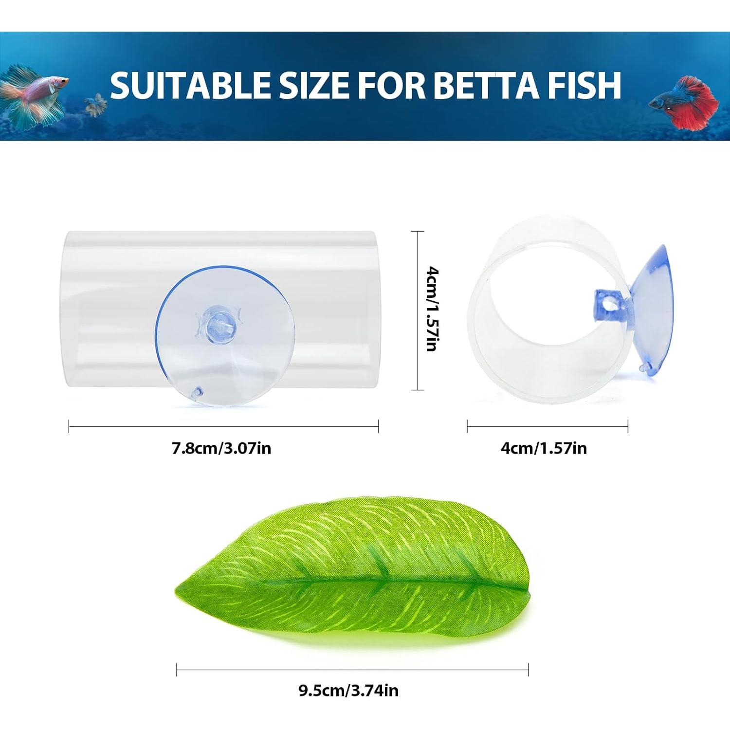 Túnel Acrílico para Peces Betta CousDUoBe con Almohadilla