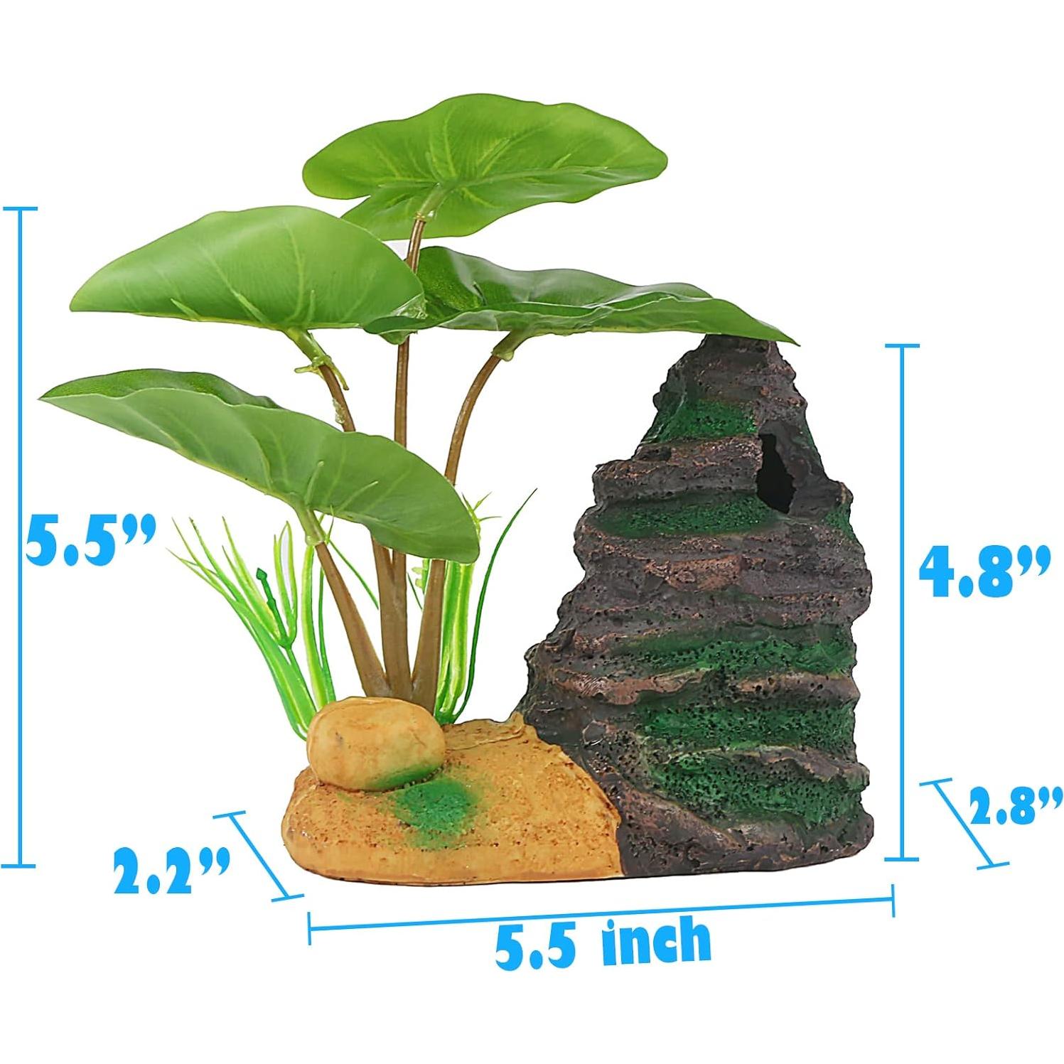 Decoración Acuario Coospider Hoja de Pato 16.5cm Resina