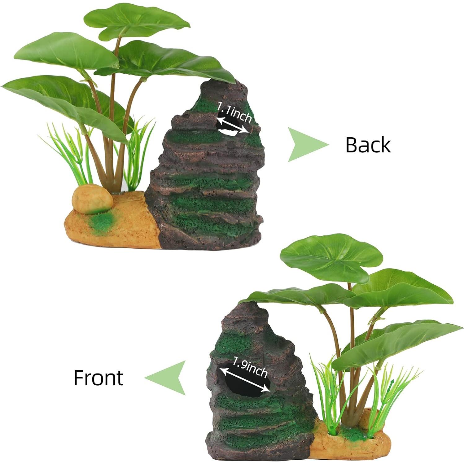 Decoración Acuario Coospider Hoja de Pato 16.5cm Resina