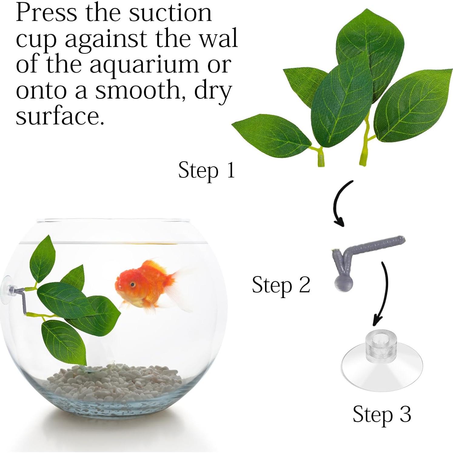 Paquete de 3 almohadillas de hoja Thinp para peces Betta