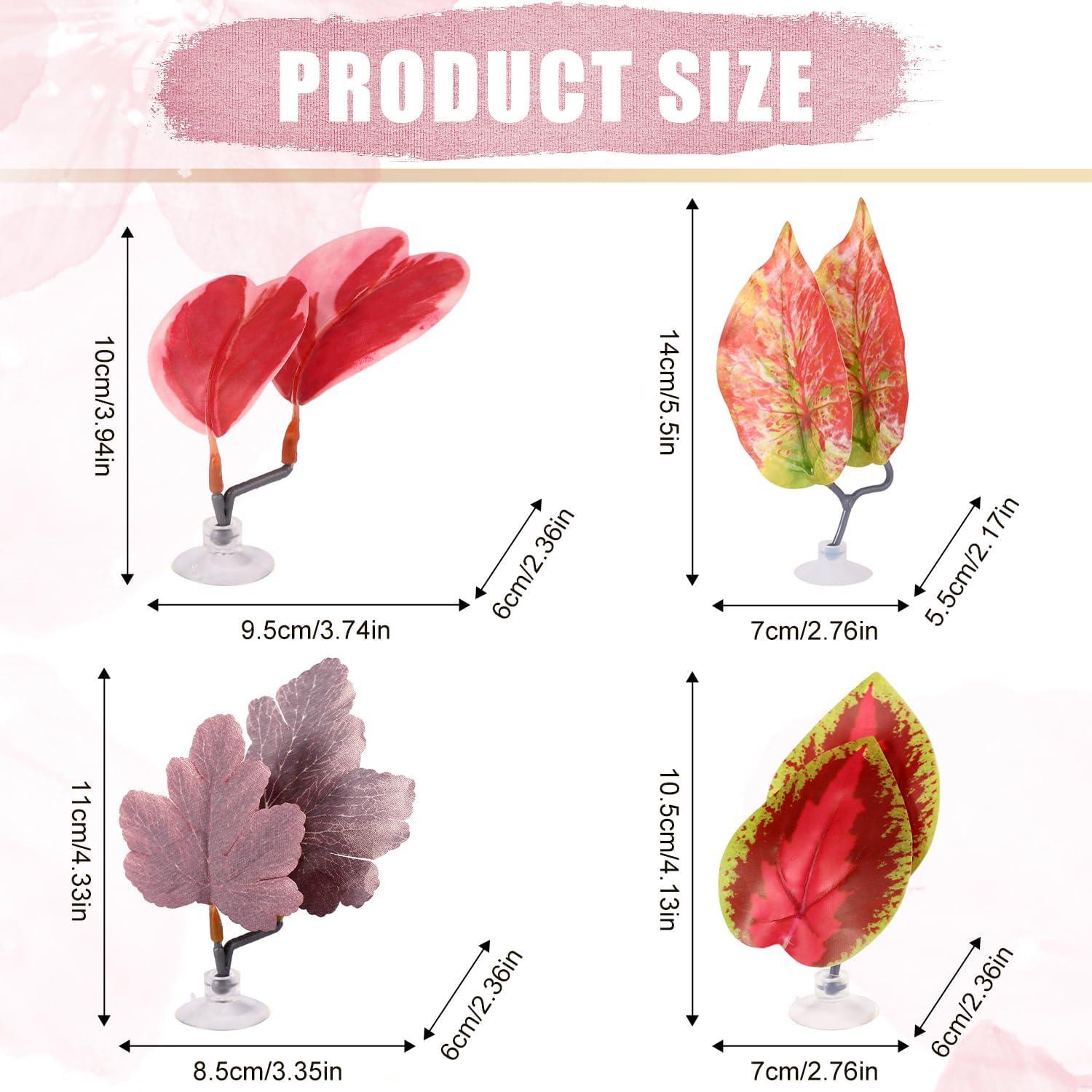 Juego de 4 Hamacas de Hoja para Betta Lyreh - Rojo