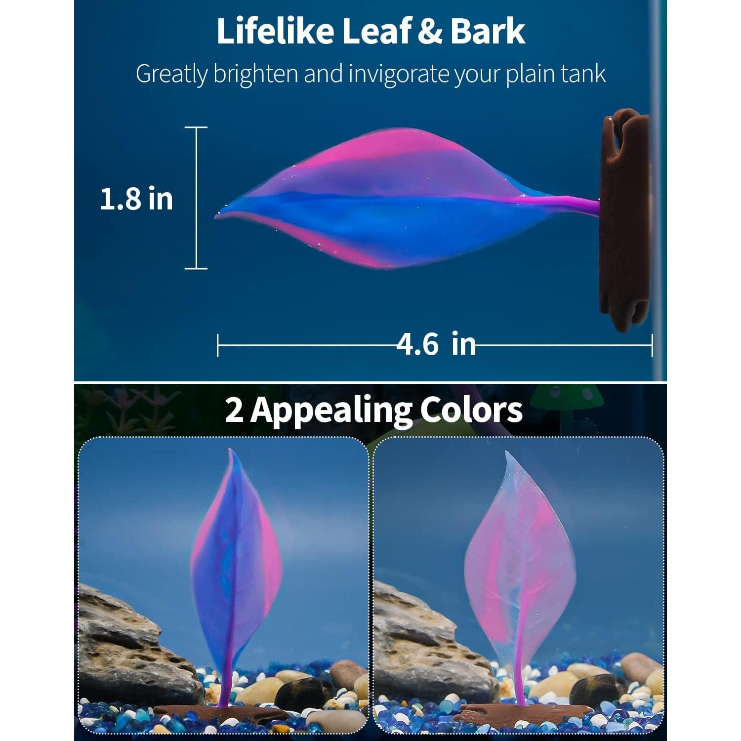 Hamaca de Hoja Uniclife para Betta, Silicona Rosa, 15.87x23.74cm