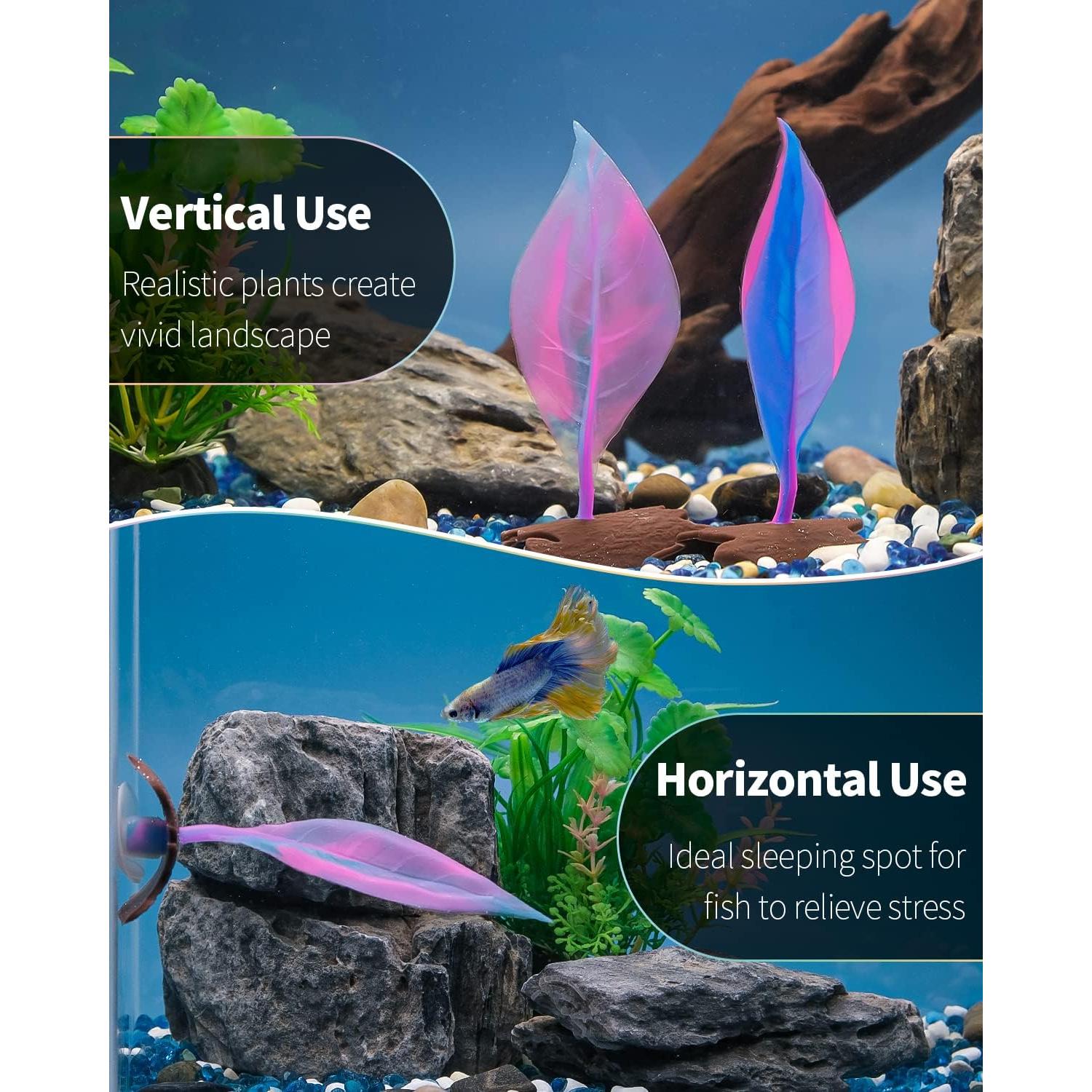 Hamaca de Hoja Uniclife para Betta, Silicona Rosa, 15.87x23.74cm