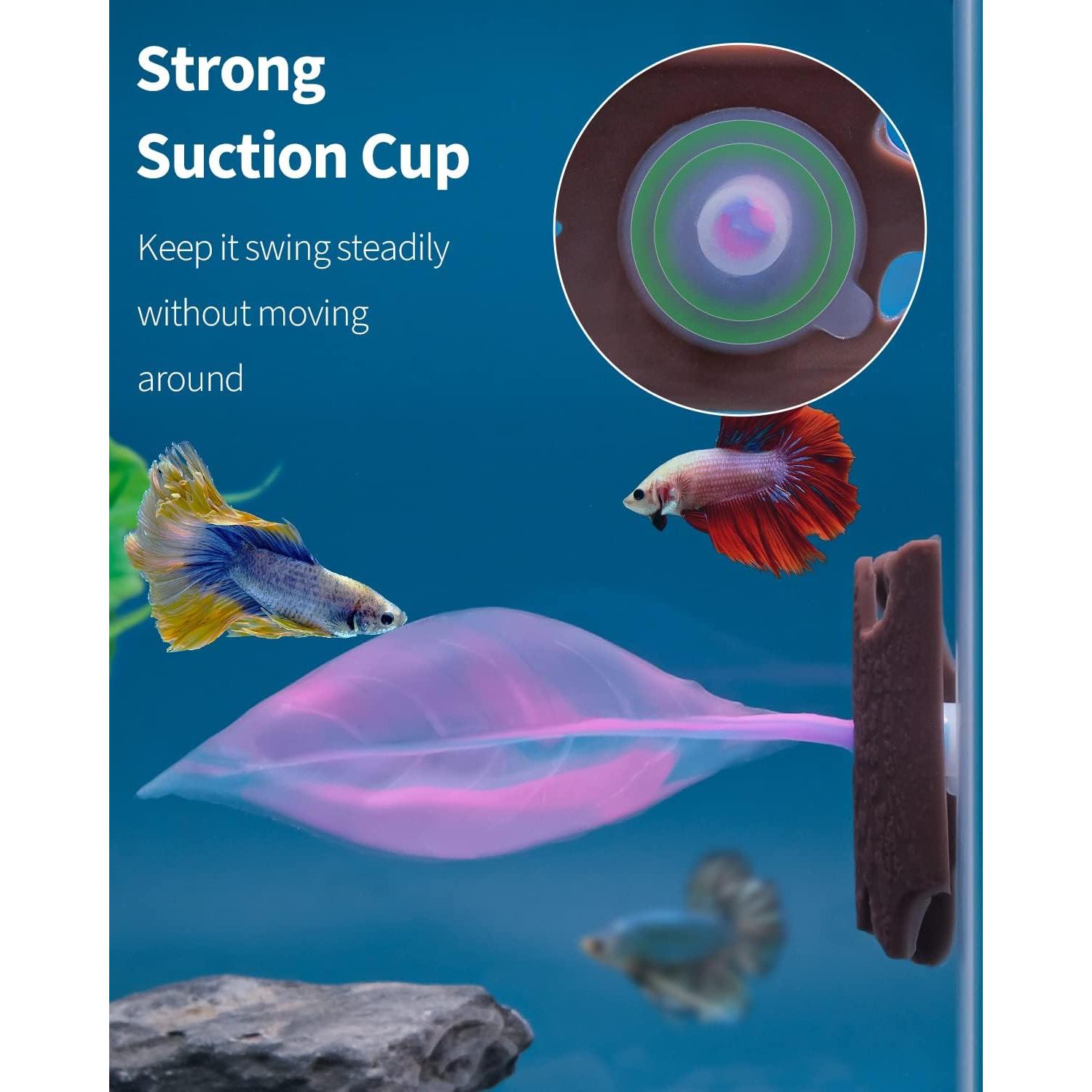 Hamaca de Hoja Uniclife para Betta, Silicona Rosa, 15.87x23.74cm