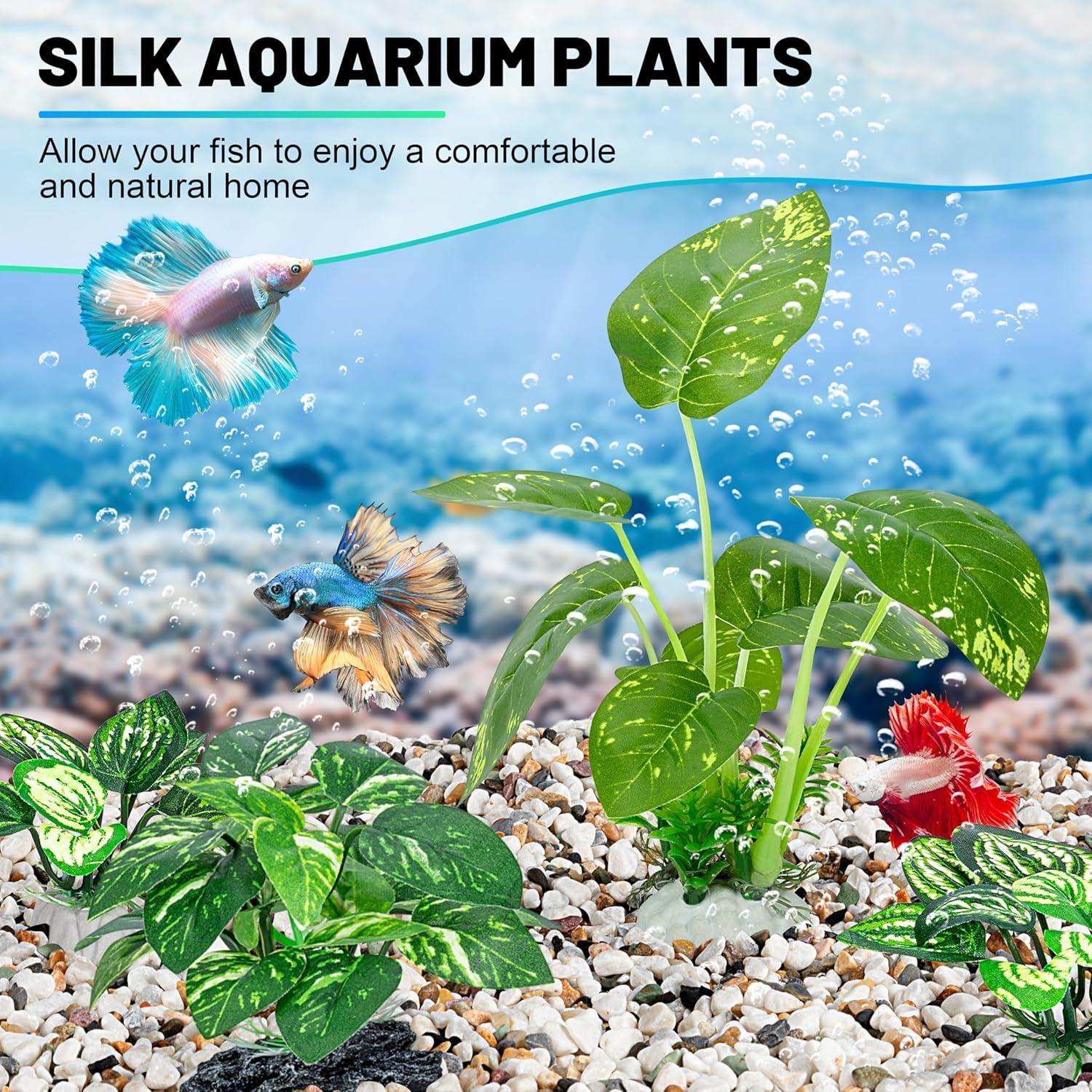 Plantas de Acuario de Seda MyLifeUNIT - 10 Piezas Decorativas