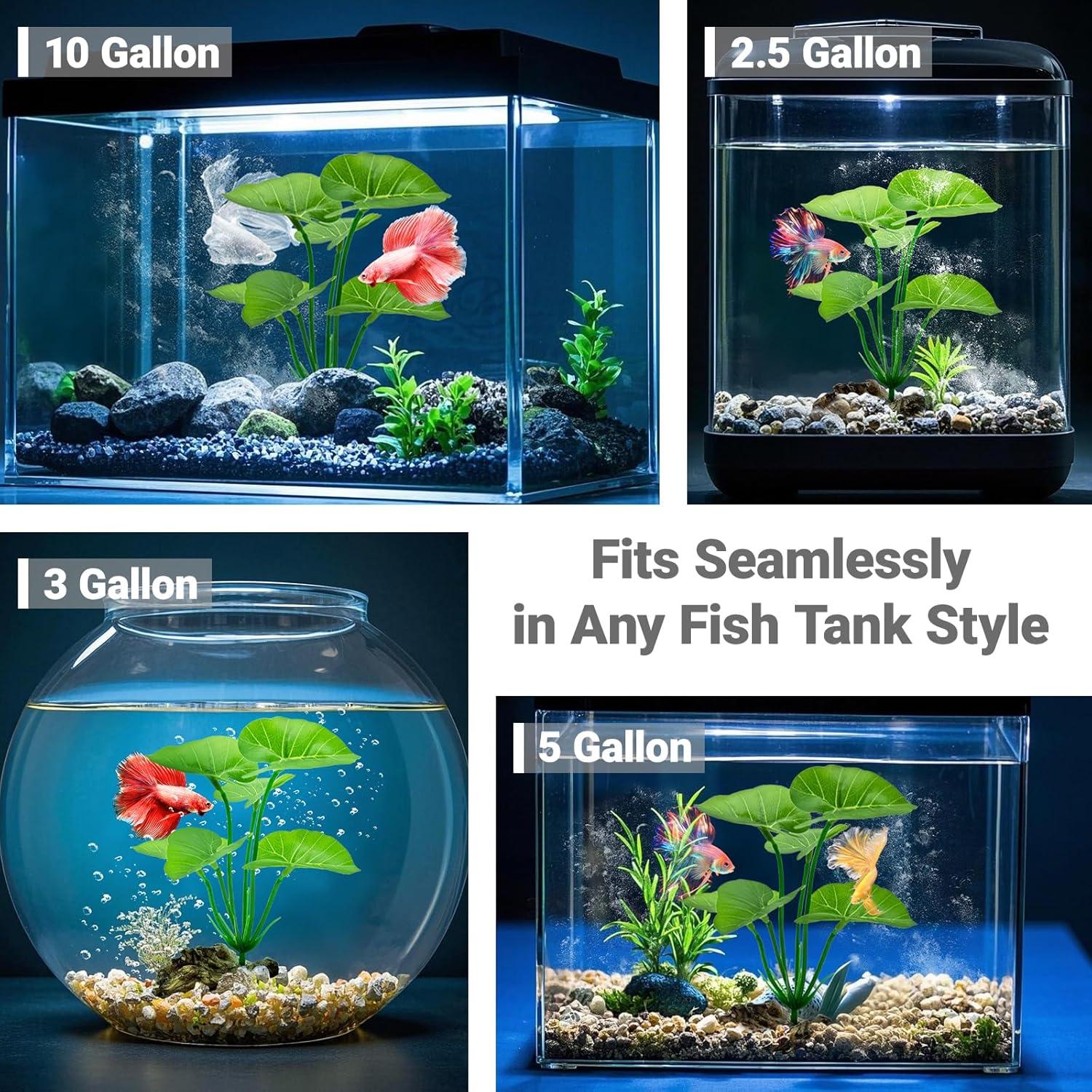 Planta de Acuario Artificial UreverFins con Madera Flotante 15cm