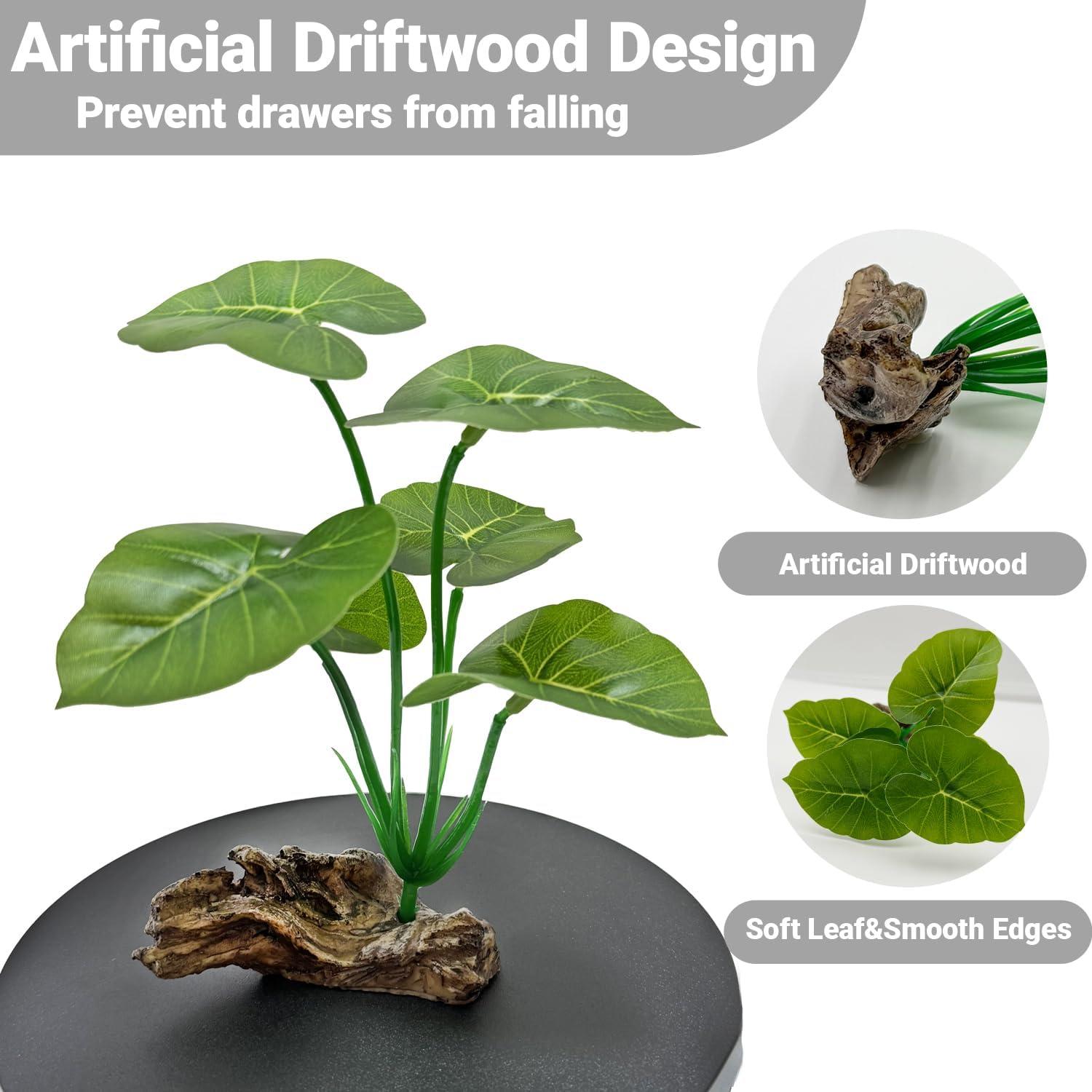 Planta de Acuario Artificial UreverFins con Madera Flotante 15cm