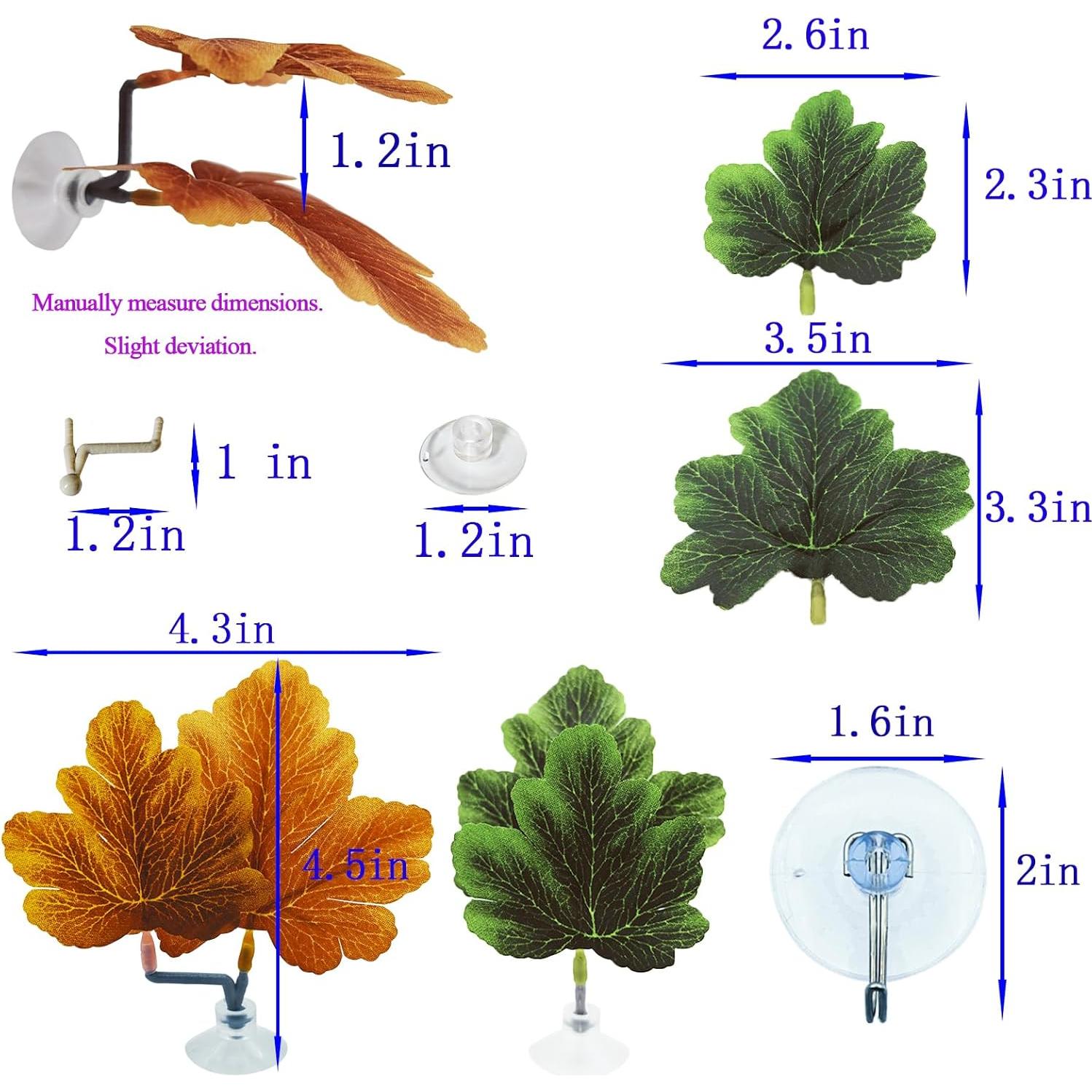 Hoja de Pescado Betta AncBace Amarilla 3pcs Accesorios Acuario