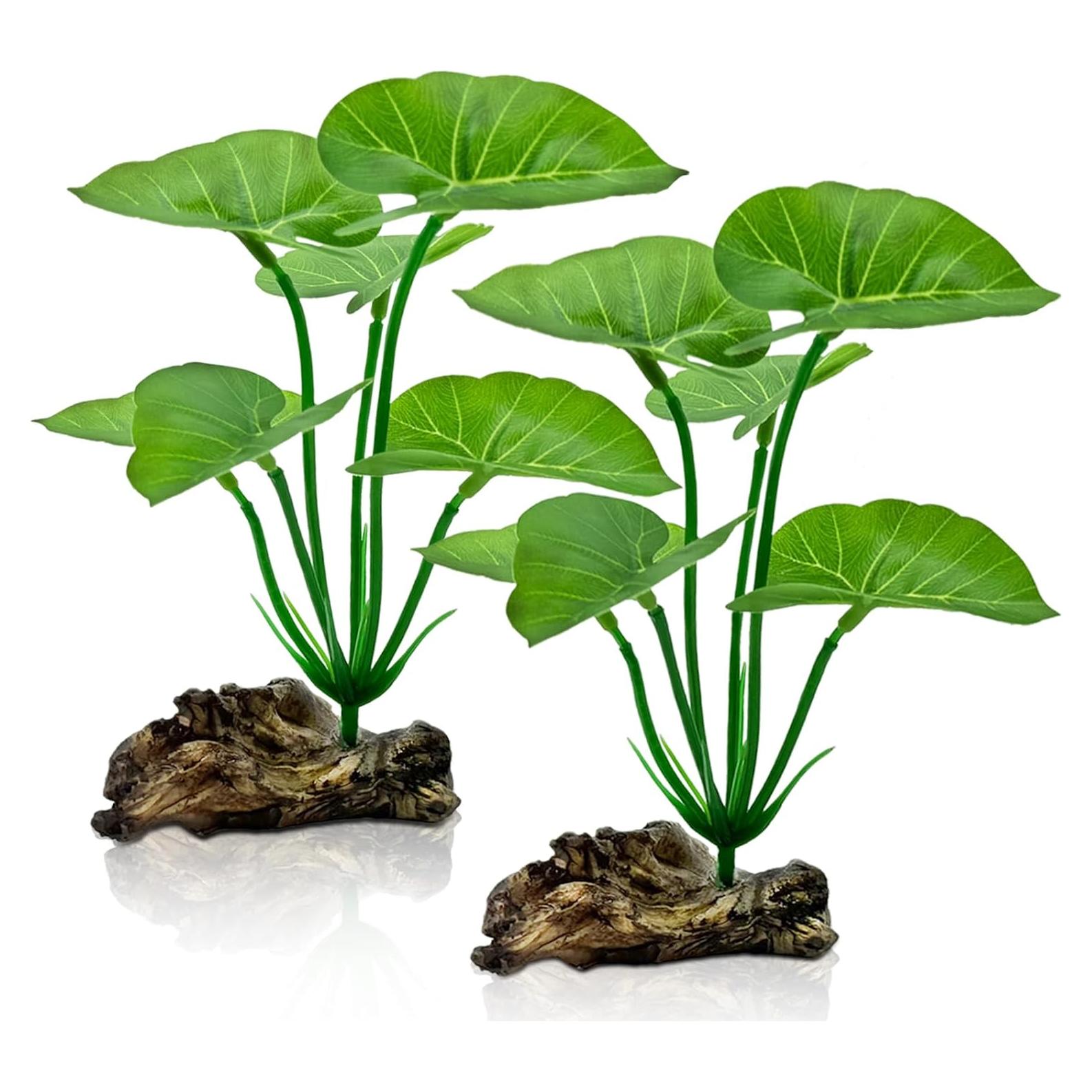 Paquete de 2 Plantas de Acuario UreverFins 15cm Verde Ecológicas