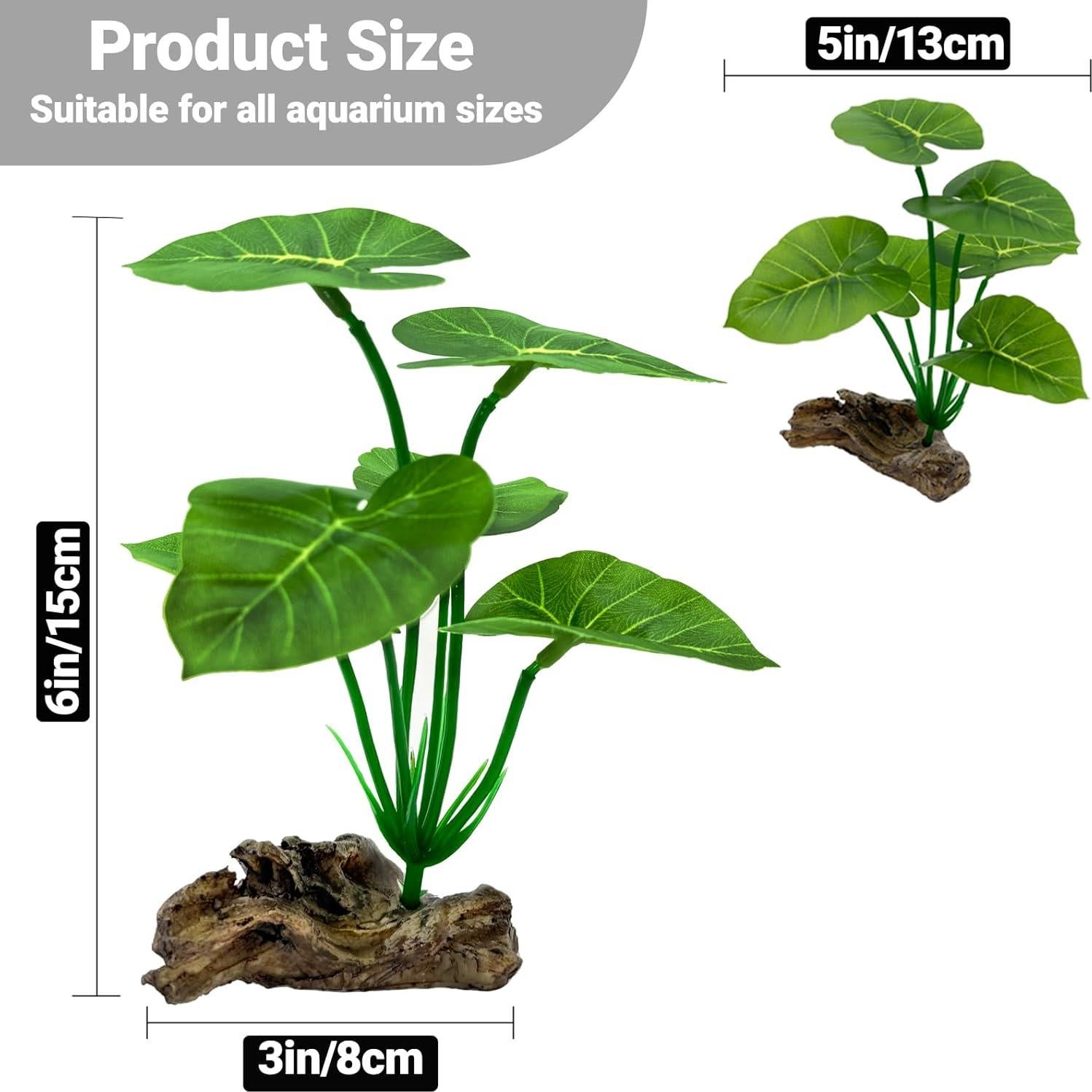 Paquete de 2 Plantas de Acuario UreverFins 15cm Verde Ecológicas