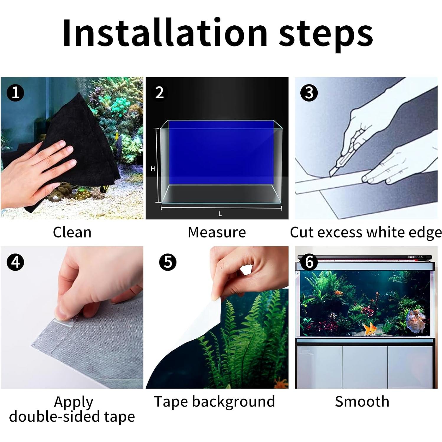 Fondo de Acuario Poliester COMSUN 90x45 cm Corales y Plantas