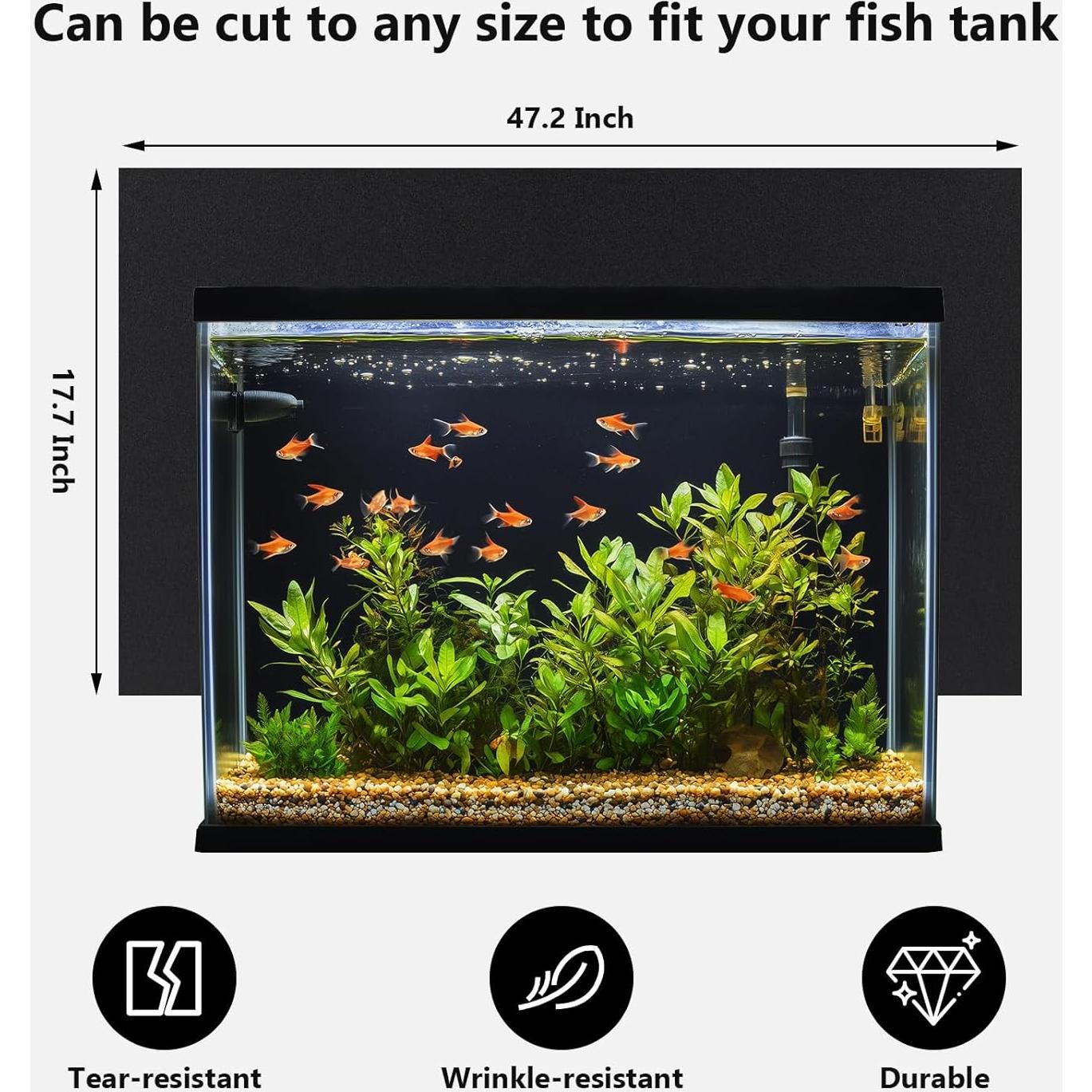 Papel de Fondo para Acuario Hygger CO2 45x120cm Negro