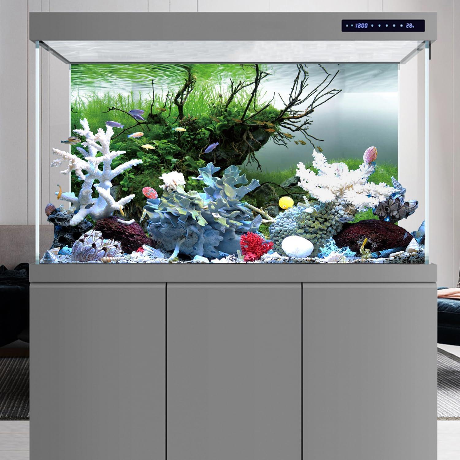 Fondo de Acuario Vinilo AWERT 120x60cm Ramas y Algas