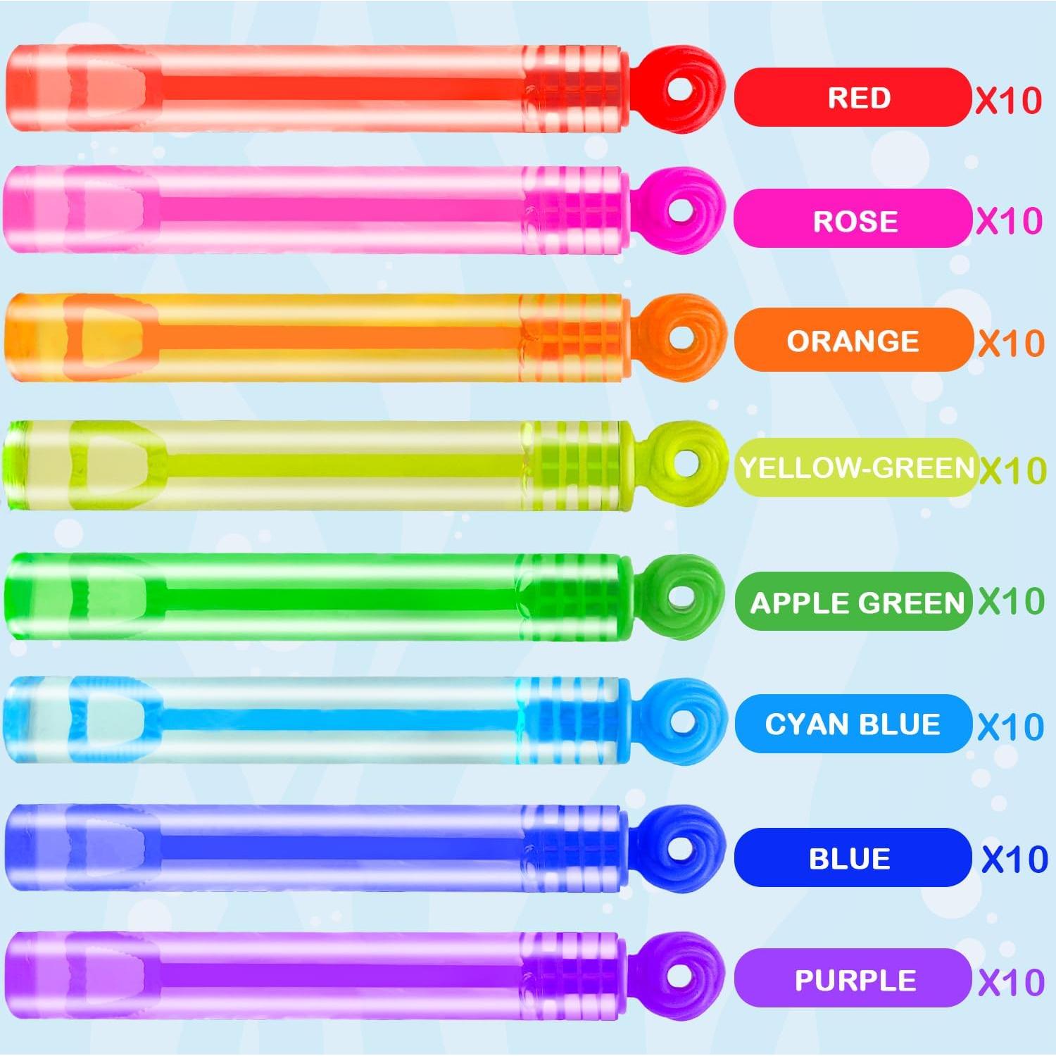 Mini Varitas de Burbujas Leetous 80 Piezas para Niños