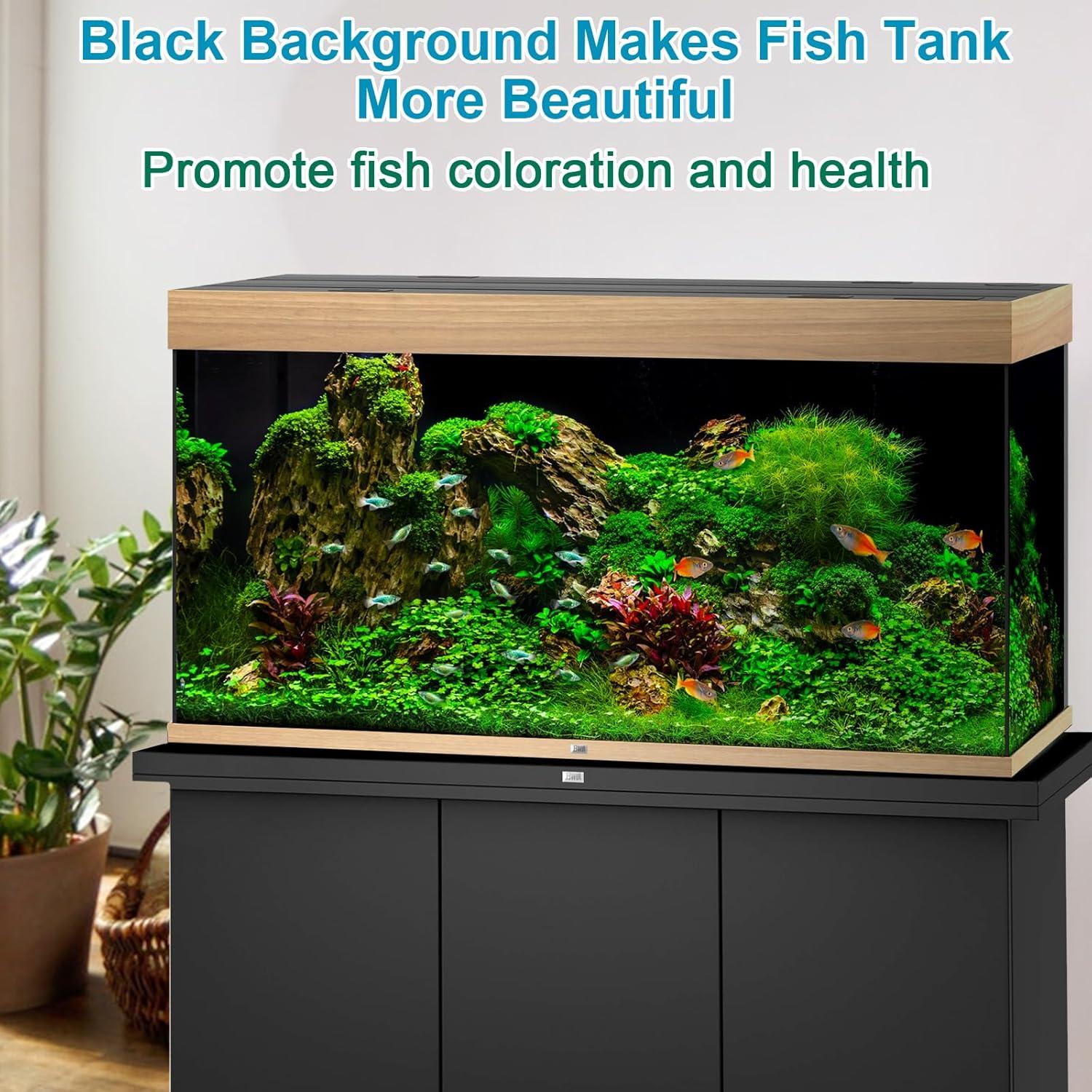 Fondo de Acuario Autoadhesivo Negro GOYJOY 30x130 cm