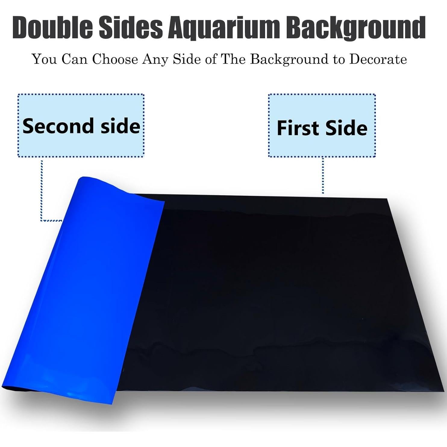 Fondo de Acuario Doble Cara XCNO 29.46x63.5cm Azul Negro