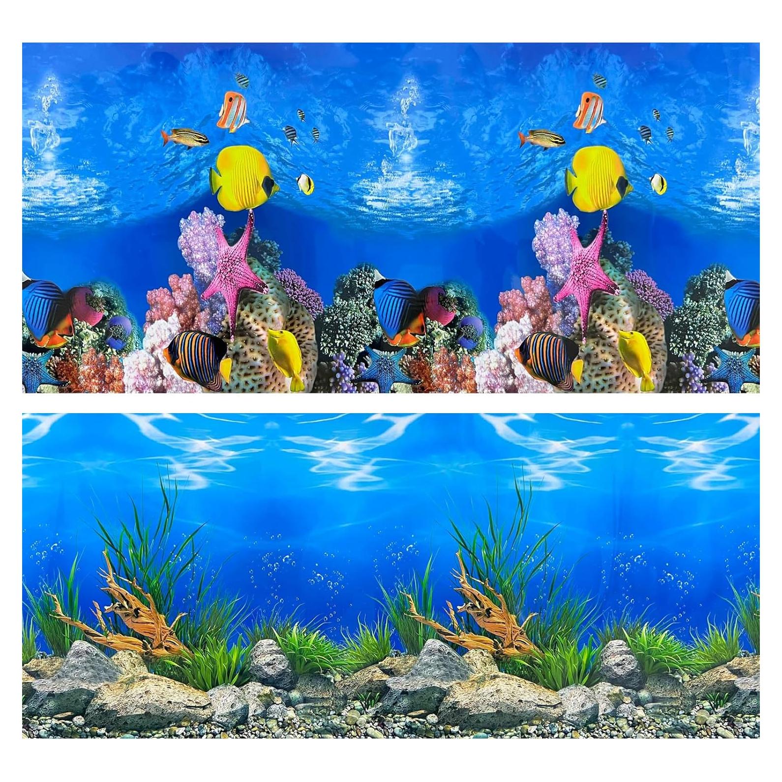 Póster de Acuario 3D XCNO 29.46x63.5cm Vinilo Premium
