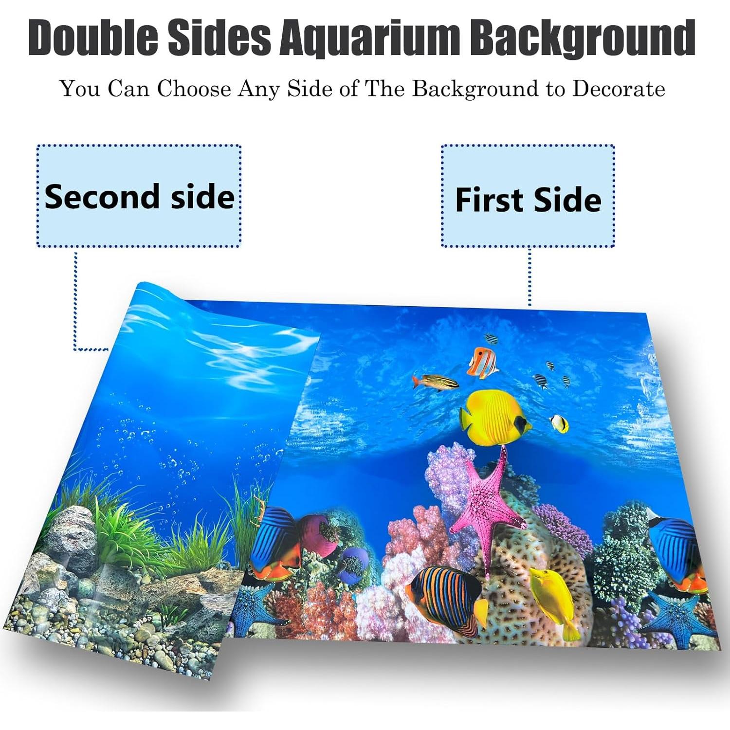 Póster de Acuario 3D XCNO 29.46x63.5cm Vinilo Premium