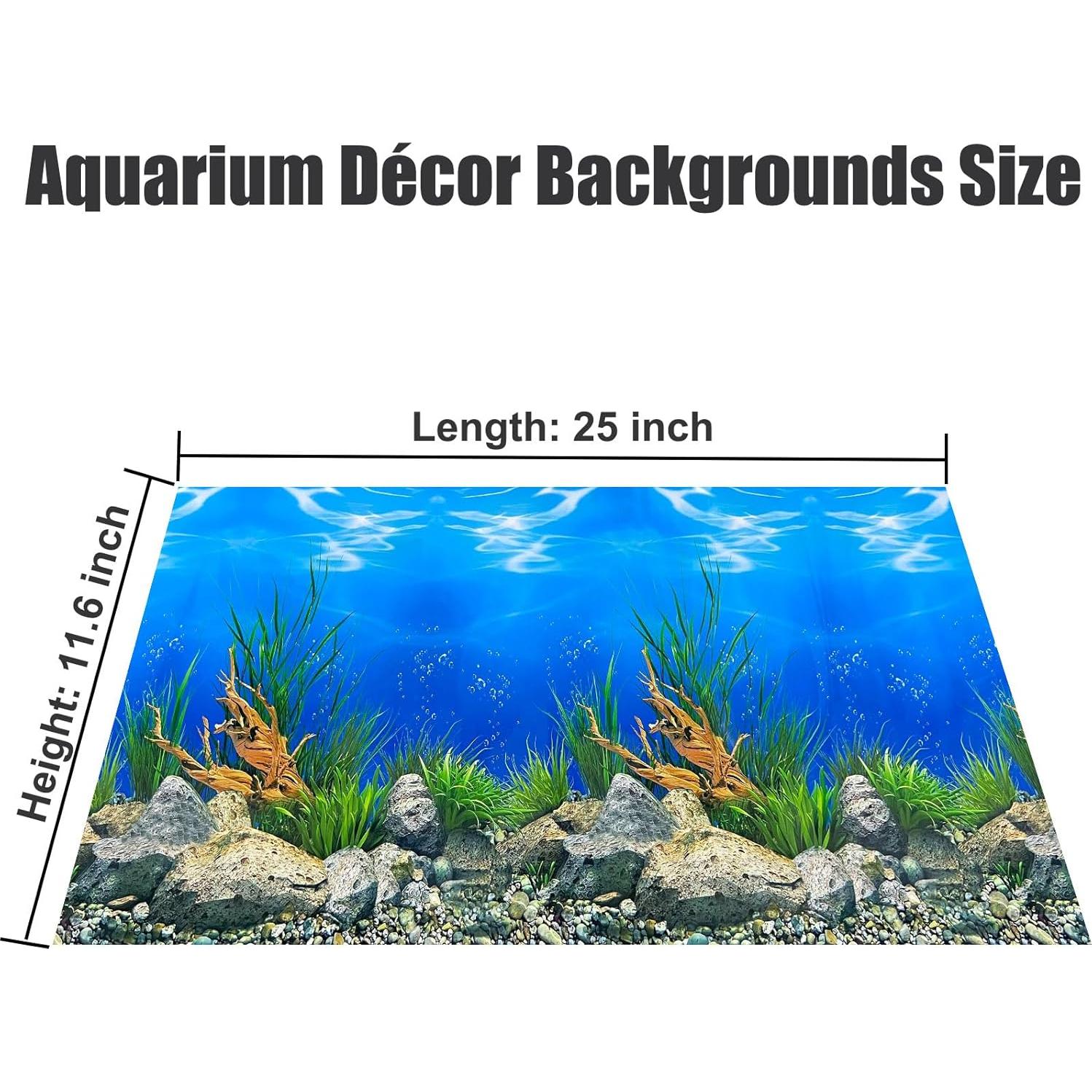 Póster de Acuario 3D XCNO 29.46x63.5cm Vinilo Premium