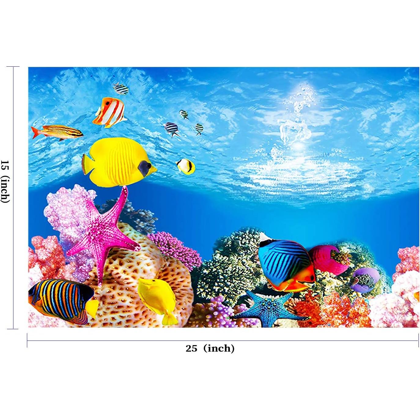 Fondo Marino Amalong para Acuario 63.5x38.1 cm Decorativo