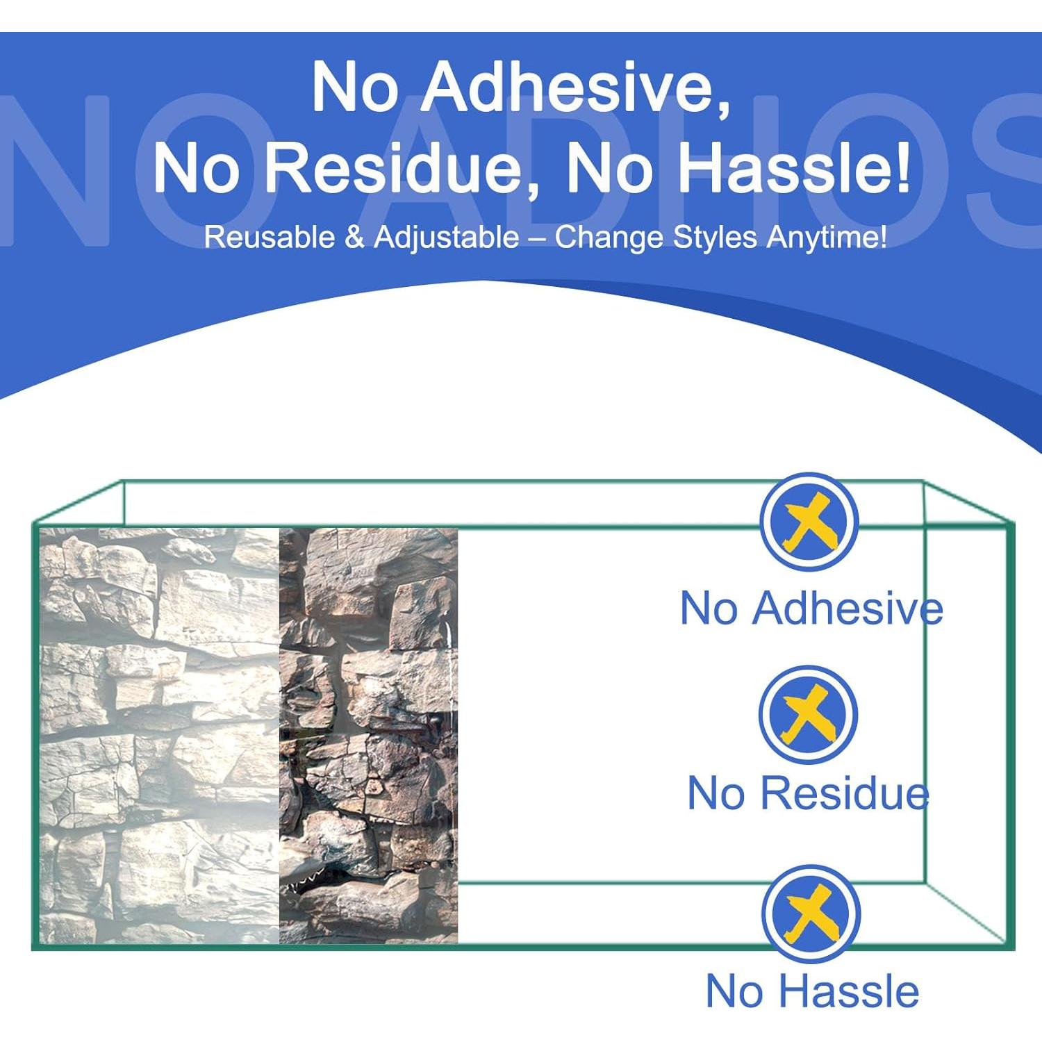 Fondo de Acuario Adherente Estático ADQST 30x60 cm Ultra HD